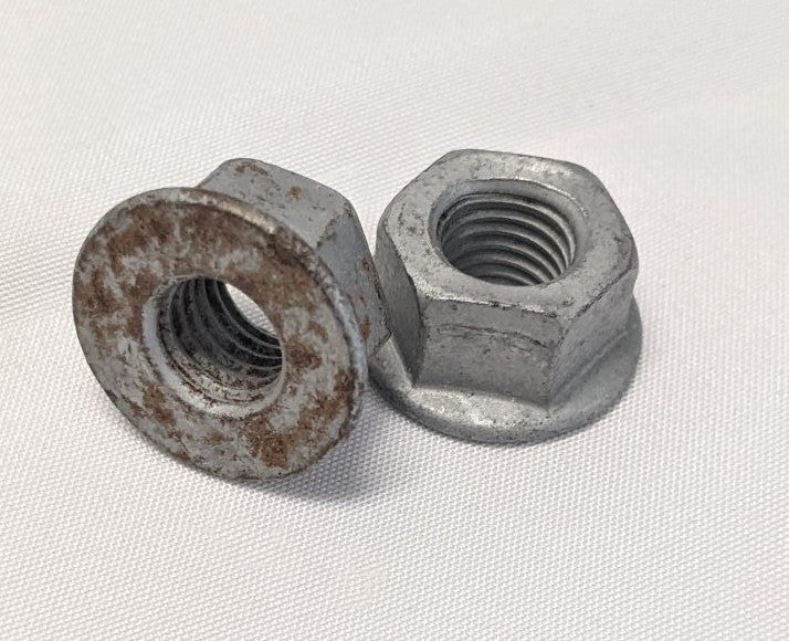 *Lot of 100* 10MM-1.5 Grade 10 Steel Galvanized Flange Lock Nuts
