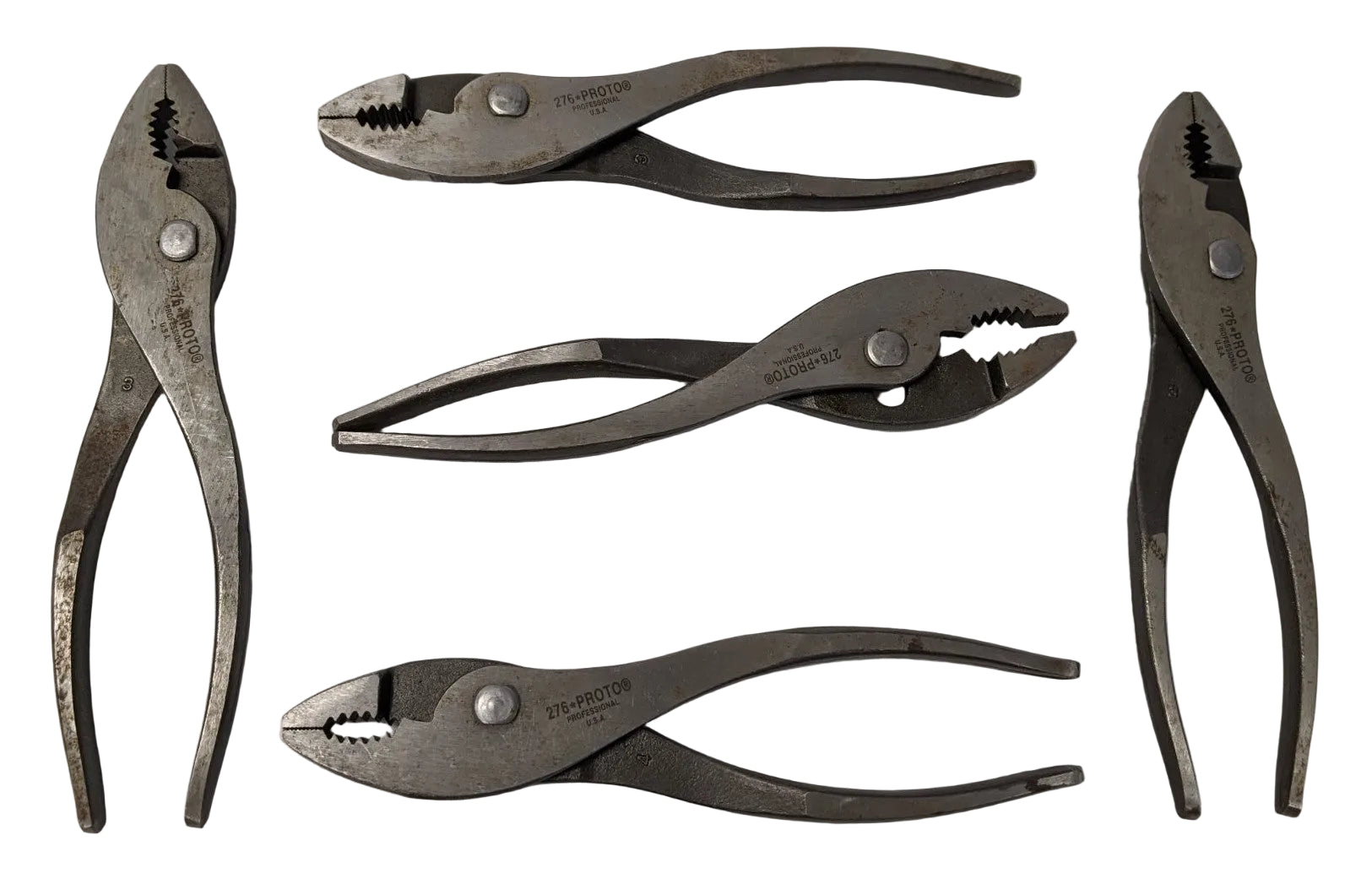 Proto 276 Round Nose Slip Joint Pliers 6.5" Lot of 5 - Metal Handle