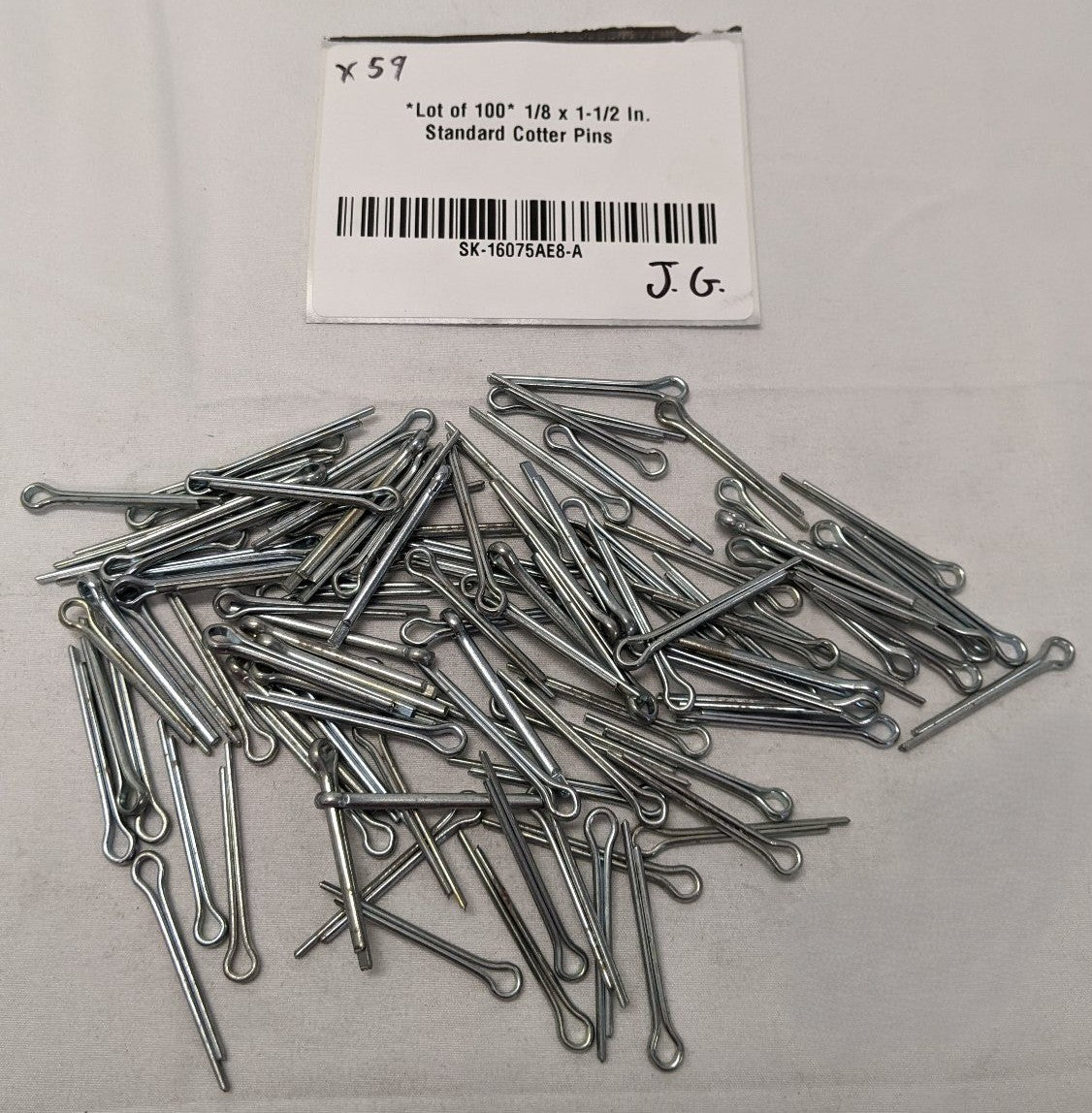 *Lot of 100* 1/8 x 1-1/2 In. Standard Cotter Pins