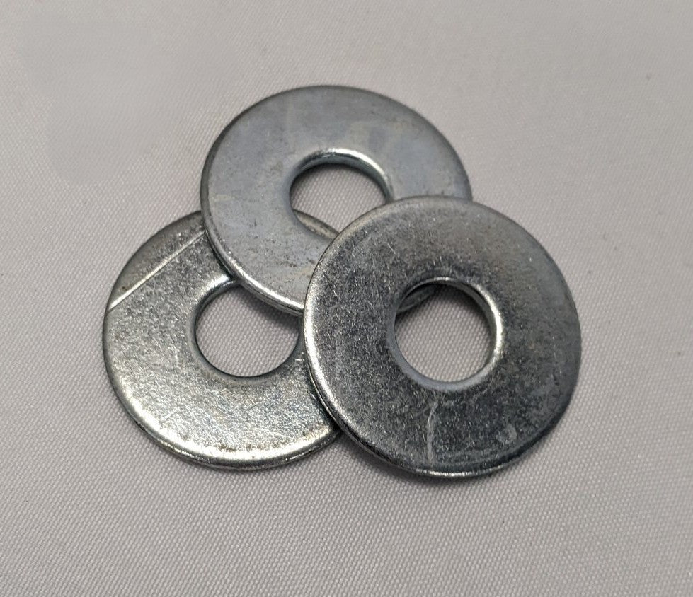 *Lot of 100* New 3/8" x 1-1/8" x  1/16" Zinc Plated Steel Washers