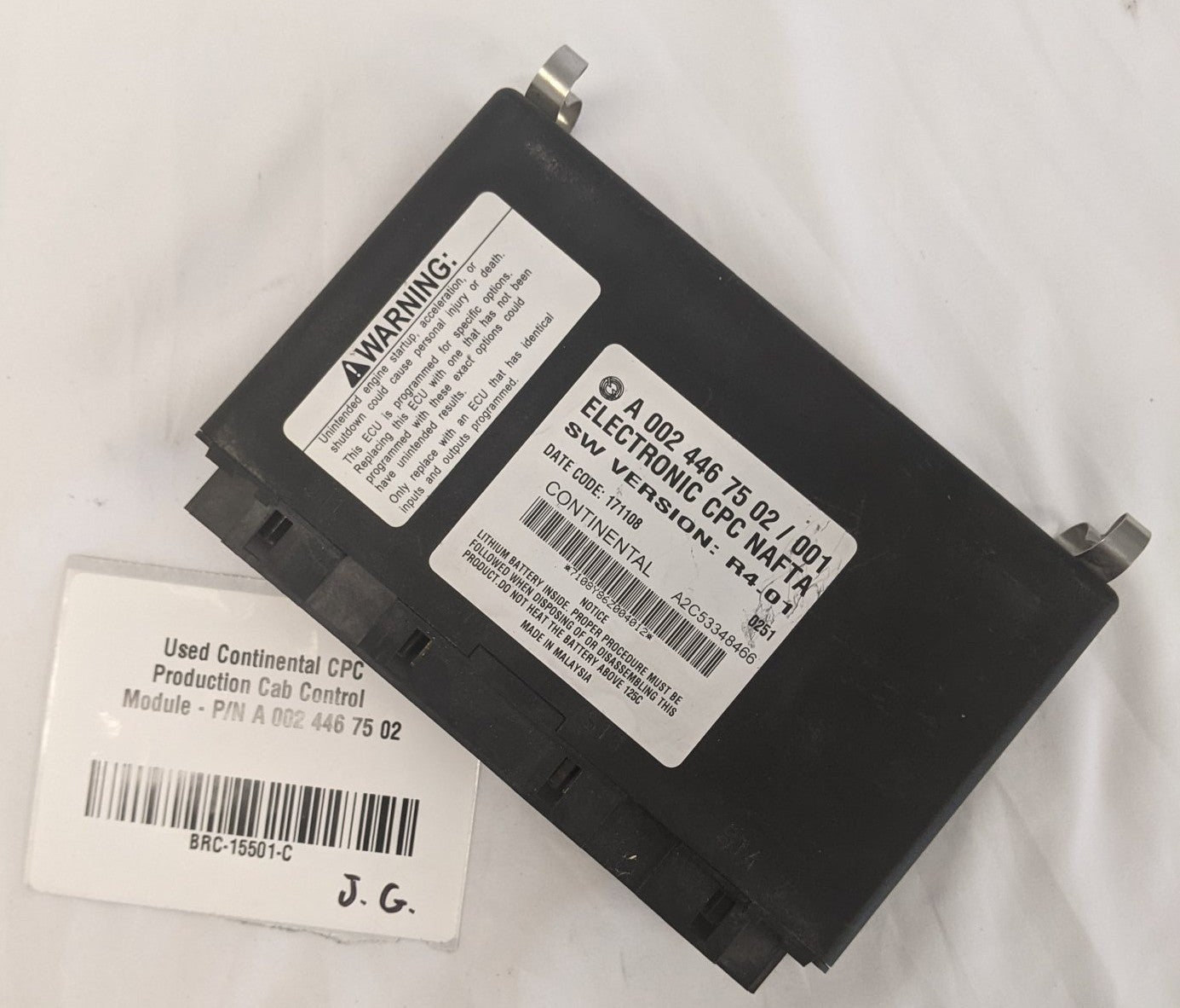 Used Continental CPC Production Cab Control Module - P/N A 002 446 75 02