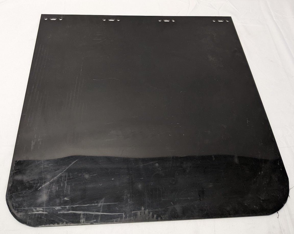 Freightliner LH/RH 24" Straight Black Plastic Mud Flap w/ Logo -P/N 22-69608-201