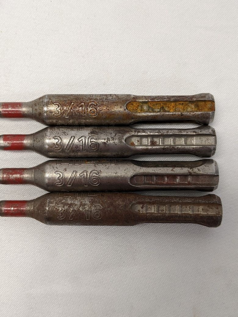 Hilti TE-CX 3/16x12 SDS Plus Masonry Drill Bit - Lot of 4