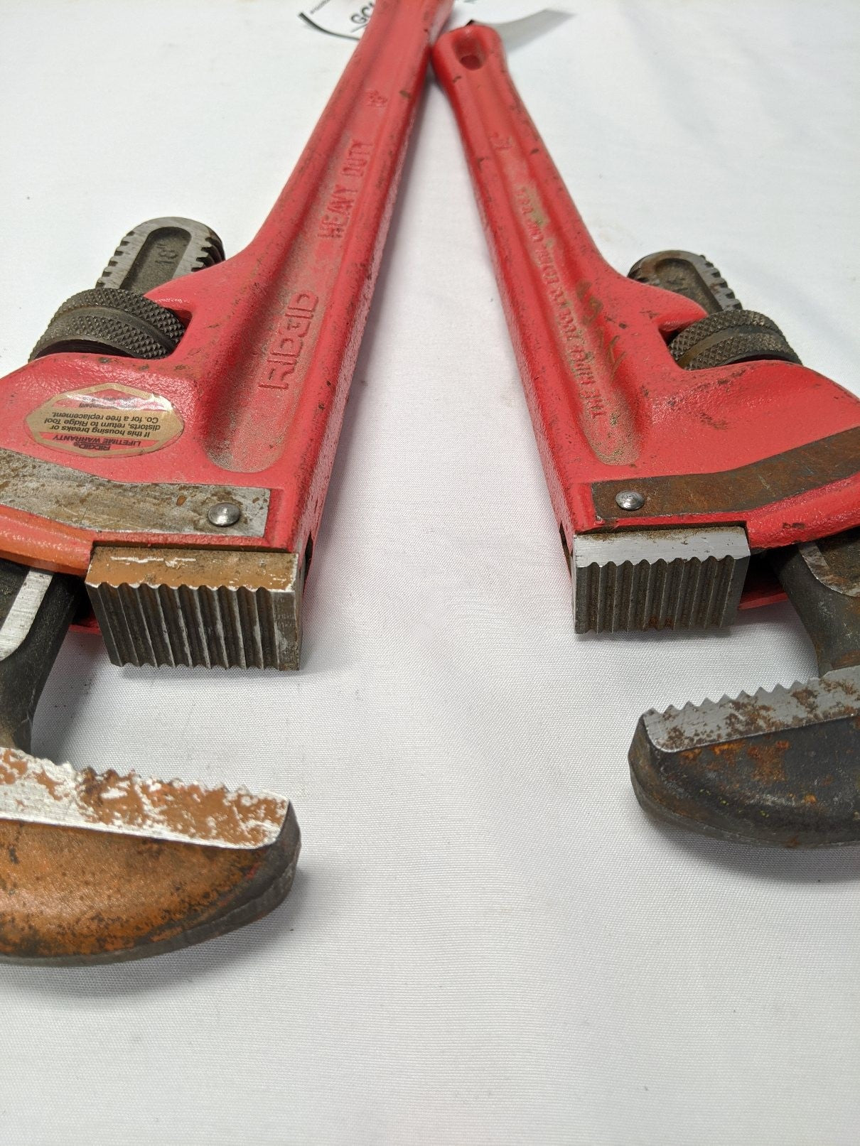 *Lot Of 2* Used Ridgid 14", 18" Steel Straight Pipe Wrenches