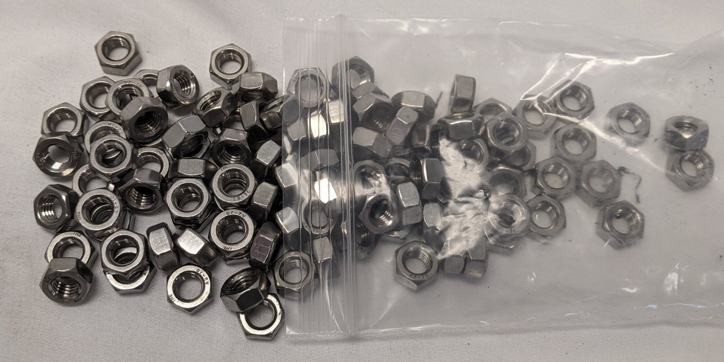 M8-1.25 A2-70 Stainless Steel Nuts Zinc Lot/100