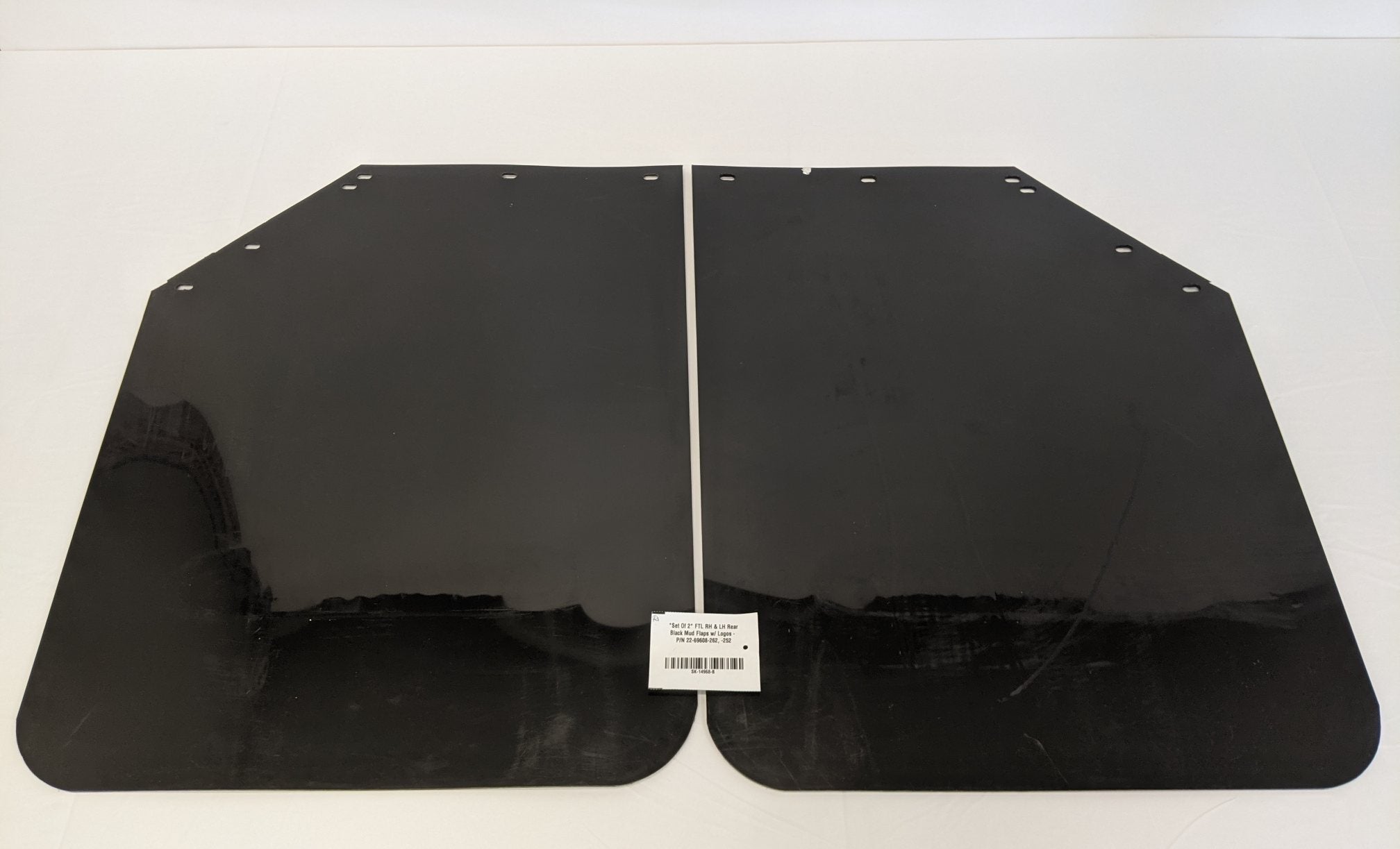 *Set Of 2* FTL RH & LH Rear Black Mud Flaps w/ Logos - P/N 22-69608-262, -252