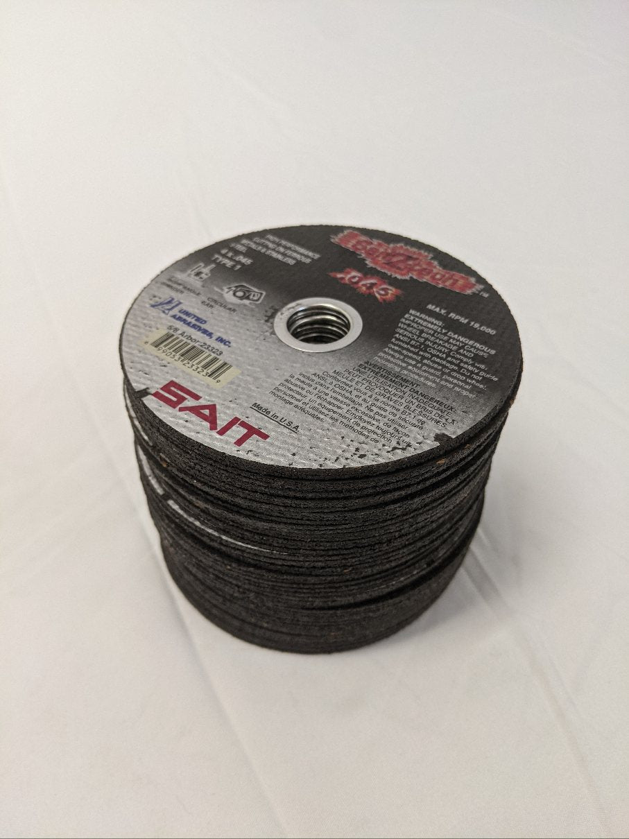 Sait Z-Tech 4" Cut-Off Wheels | Lot of 50 | 5/8" Arbor | 19,000 RPM | 23323