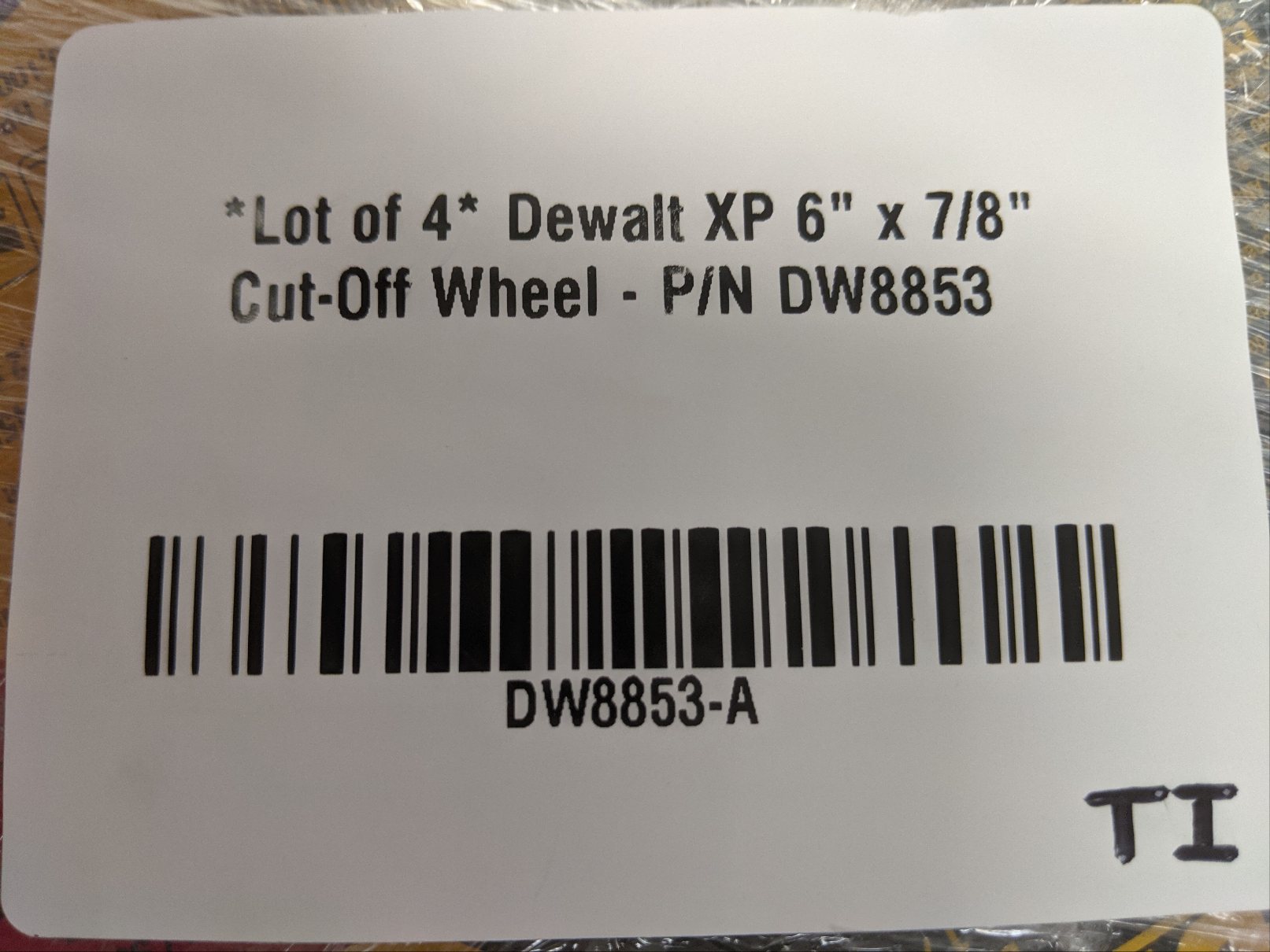 Dewalt XP 6" Cut-Off Wheel | Lot of 4 | 7/8" Arbor | 10,100 RPM | DW8853