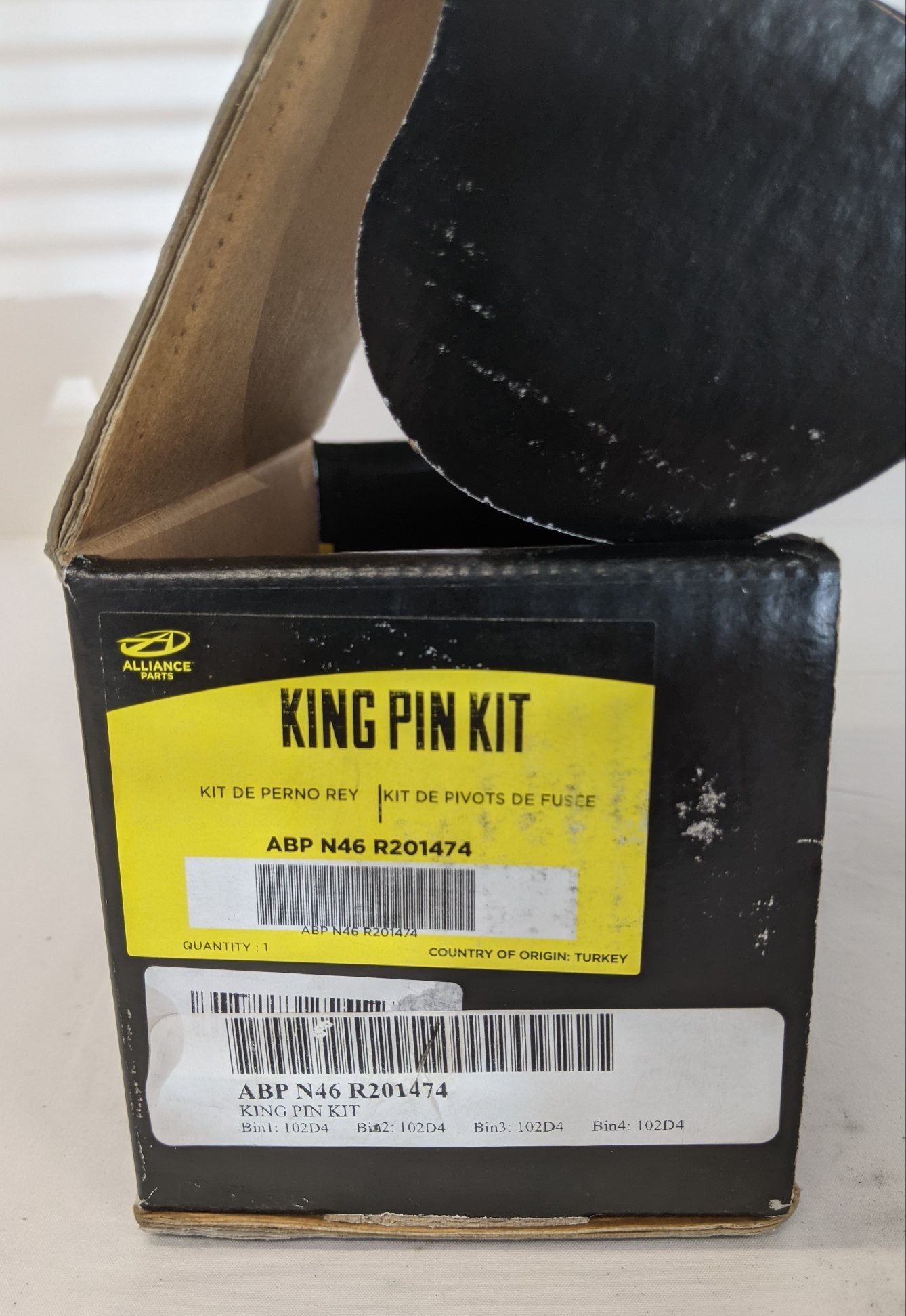 New Alliance 1 1/2" King Pin Kit - P/N ABP N46 R201474 (10129283580220)