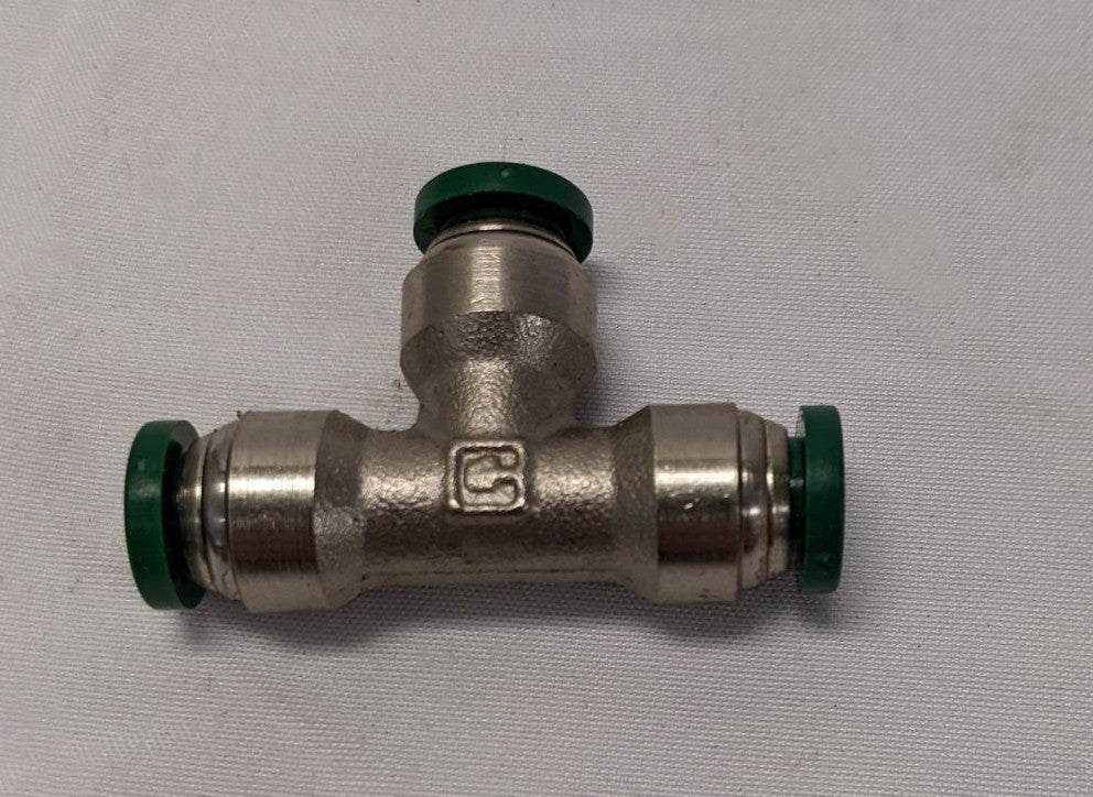 *Pack of 20* New Fisnar Metal Push to Connect 1/4" OD Tube T Connector- 560795