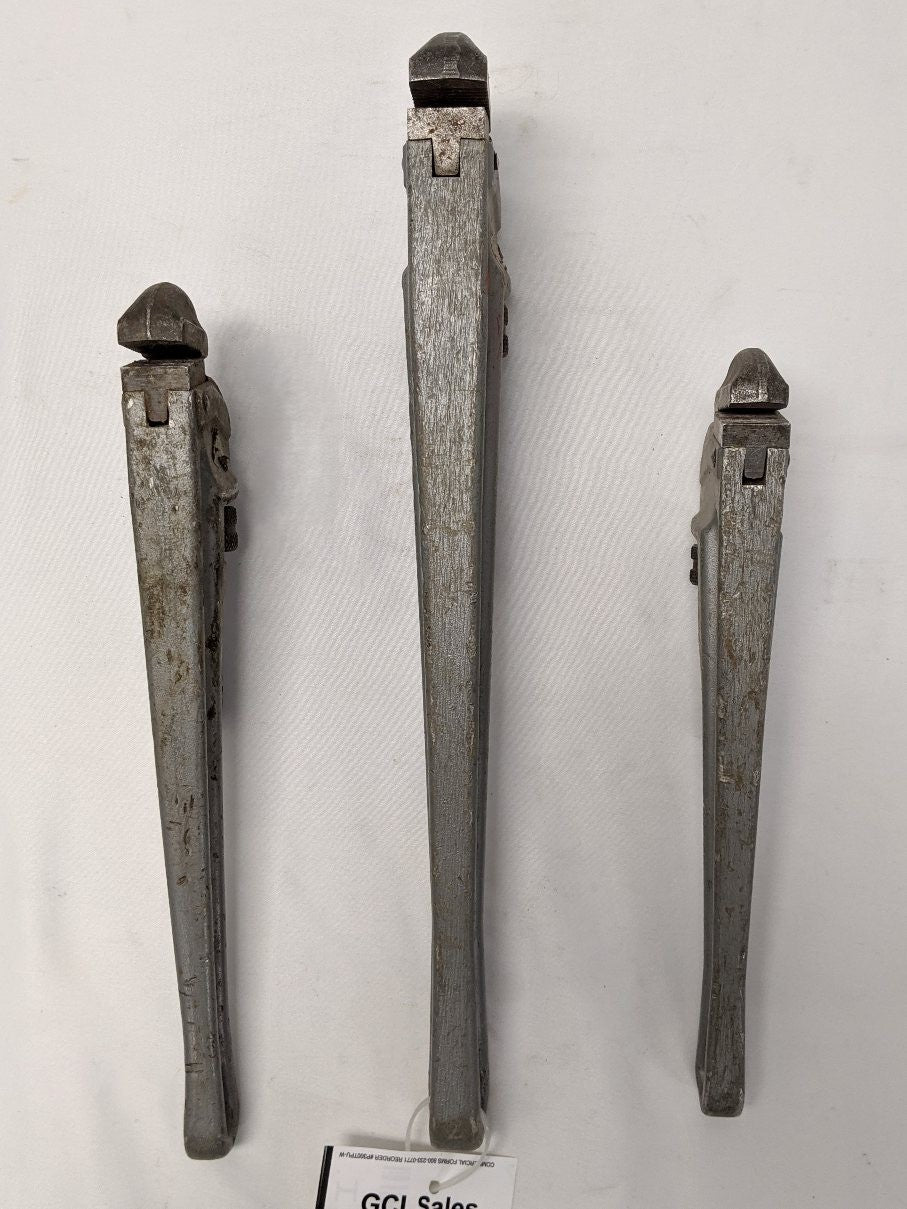 *Lot Of Three* Used Ridgid 12", 14", & 18" Aluminum Straight Pipe Wrenches