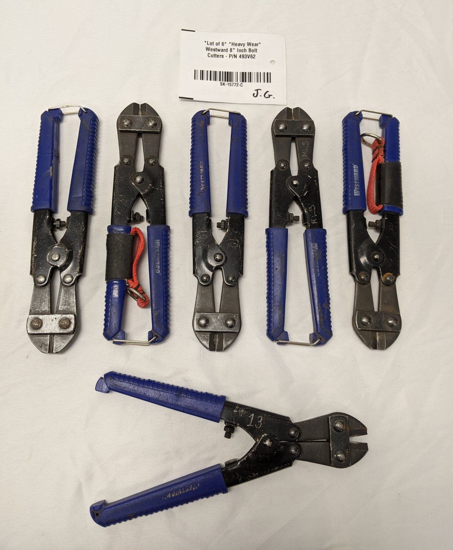 Westward 8" Bolt Cutter - 6-Pack - 493V62