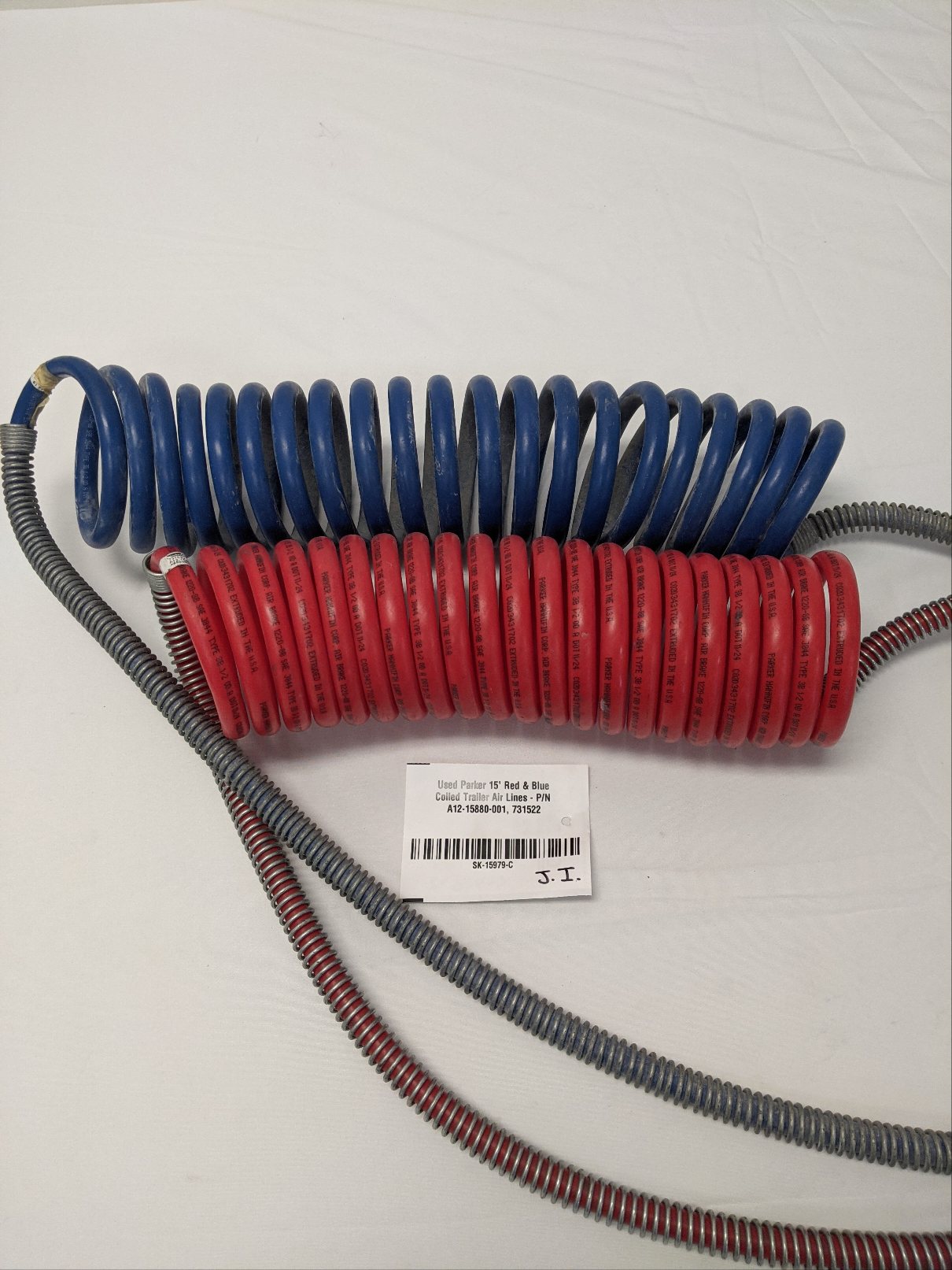 Parker 15' Red & Blue Coiled Trailer Air Lines A12-15880-001