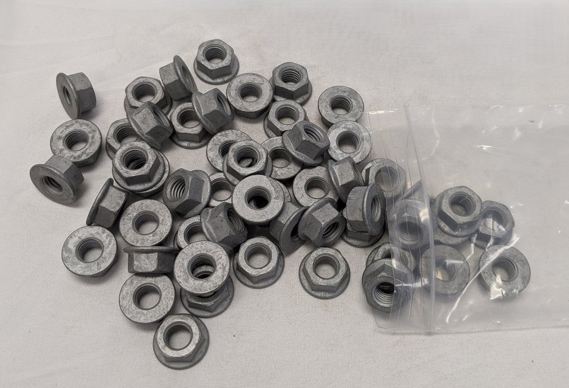 *Lot of 50* New 10MM-1.5 Grade 10 Steel Galvanized Flange Nuts