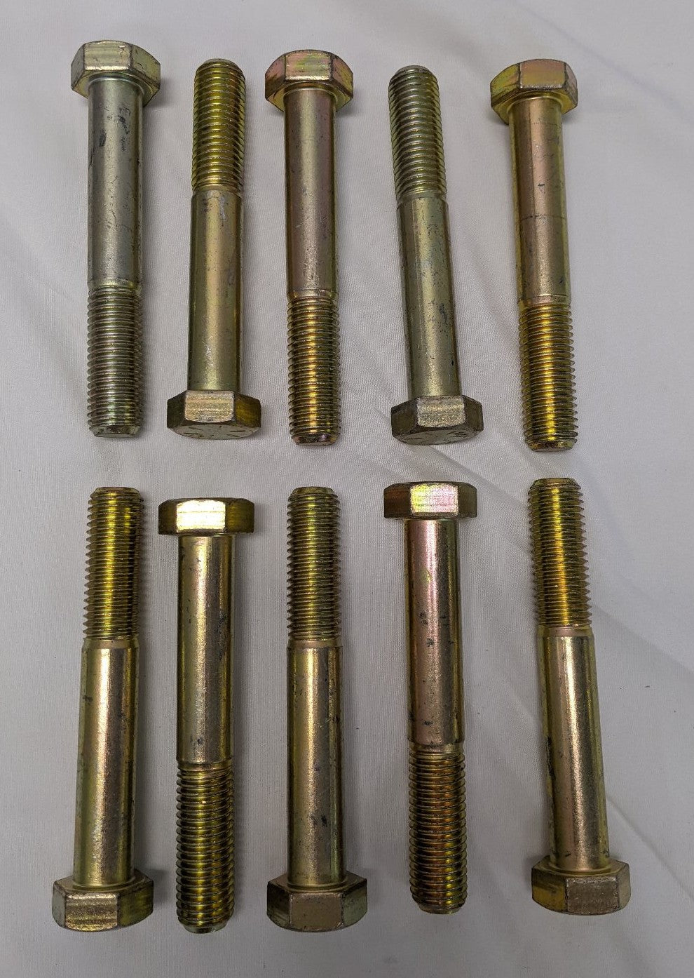 *Lot of 10* New 3/4"-10 x 5" Partly Threaded Coarse Grade 8 Steel Hex Bolts