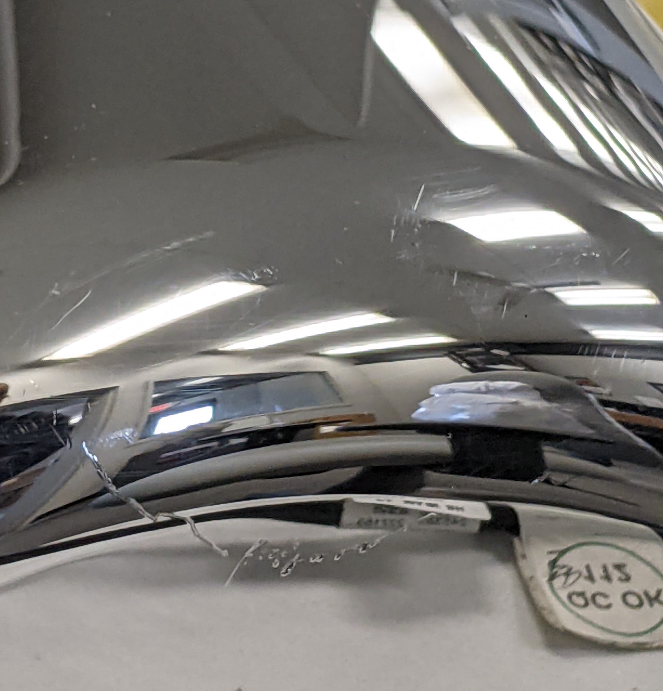 Used Freightliner Cascadia P3 RH Passenger Chrome Door Mirror - P/N A2261257011 (5005721665622)