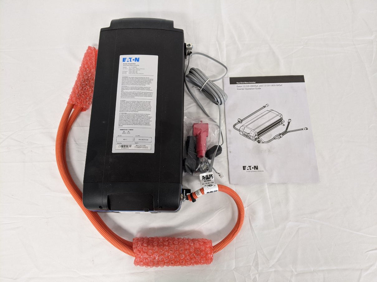 Damaged Eaton 12.1 V 1800W No Charge Inverter - P/N  A66-06279-001 (9072056140092)