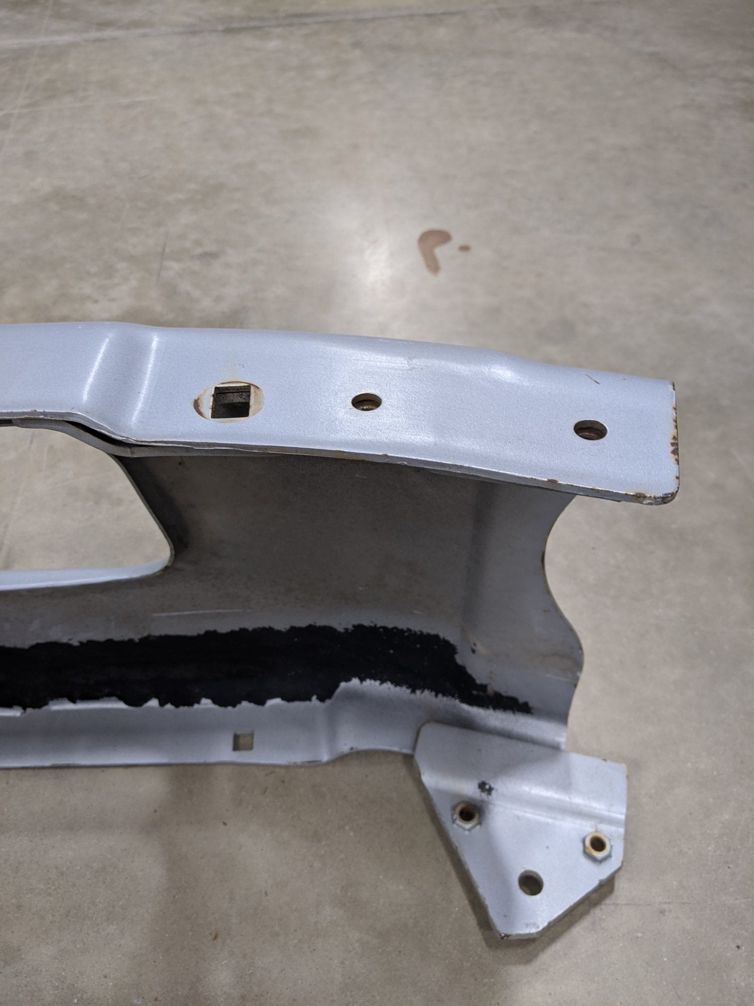 Damaged Freightliner M2 Argent Silver Center Bumper - P/N  A21-28177-006 (9073702764860)