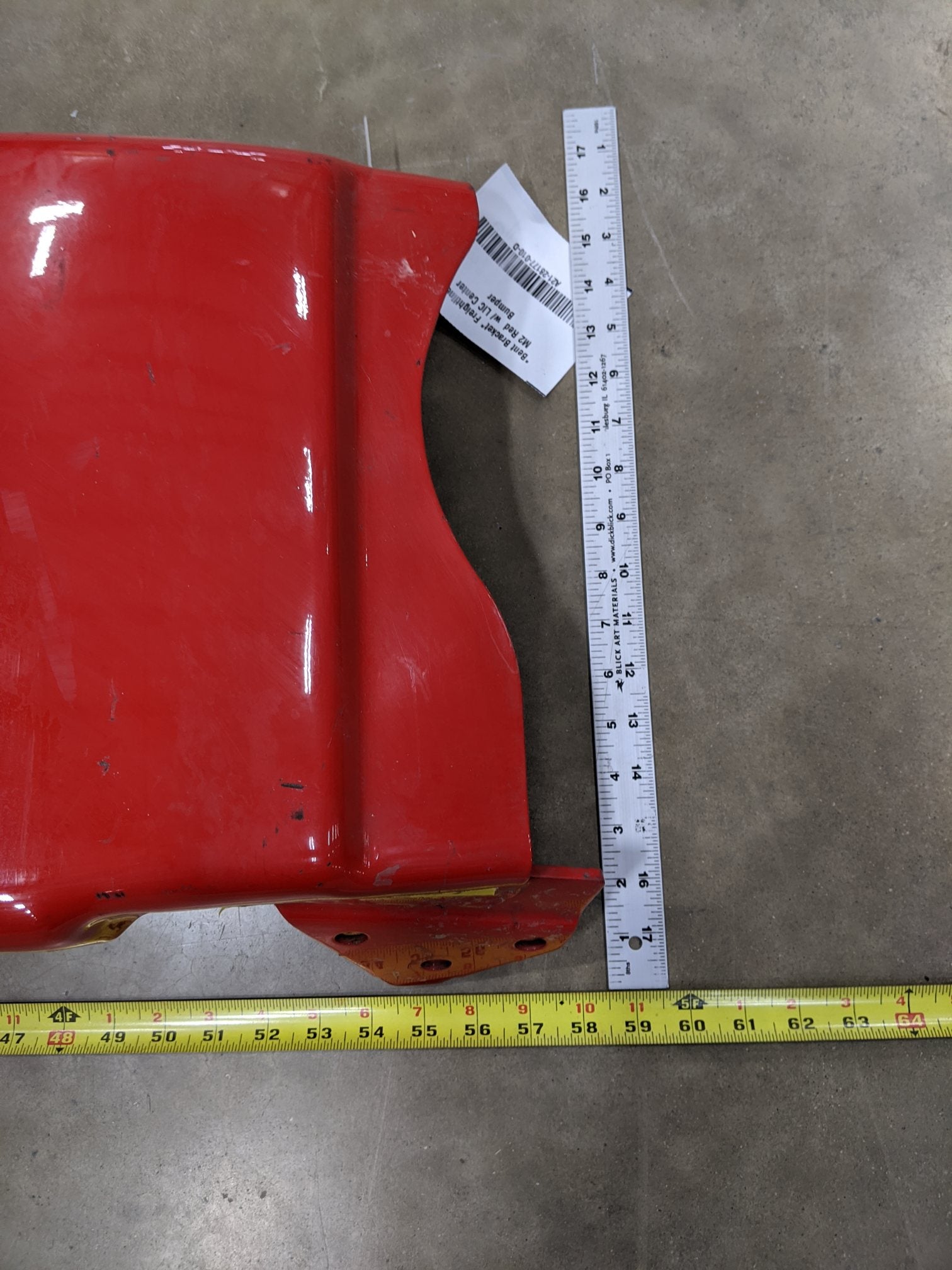 *Bent Bracket* Freightliner M2 Red  w/ License Center Bumper - P/N A21-28177-010 (6742985572438)