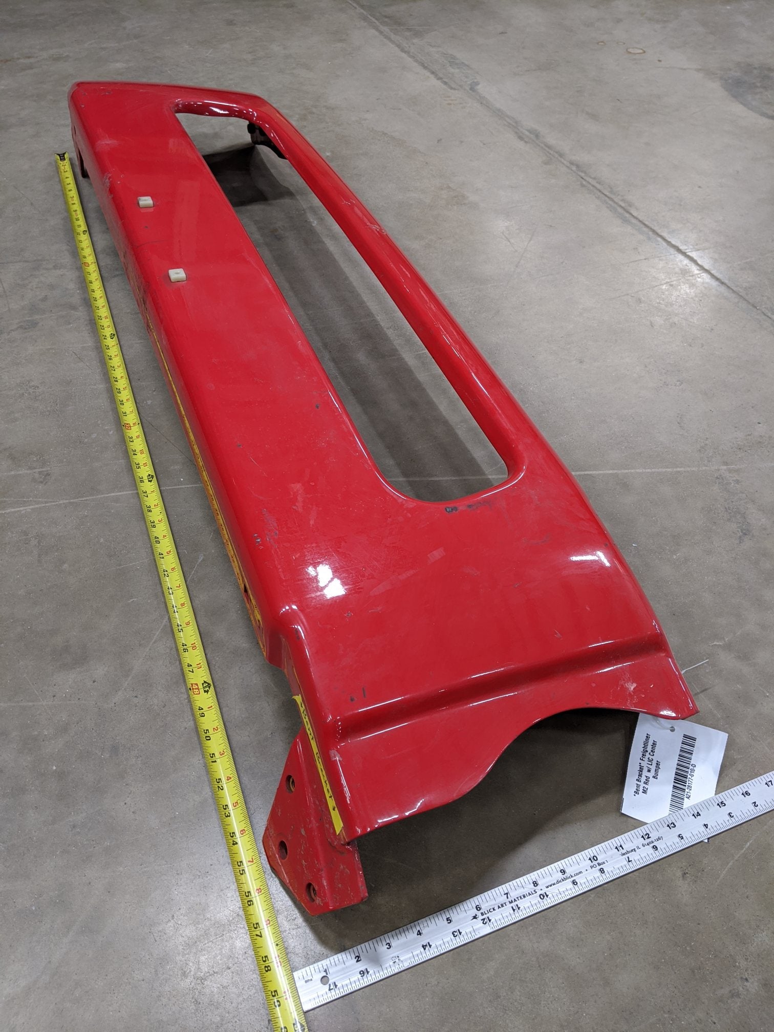 *Bent Bracket* Freightliner M2 Red  w/ License Center Bumper - P/N A21-28177-010 (6742985572438)