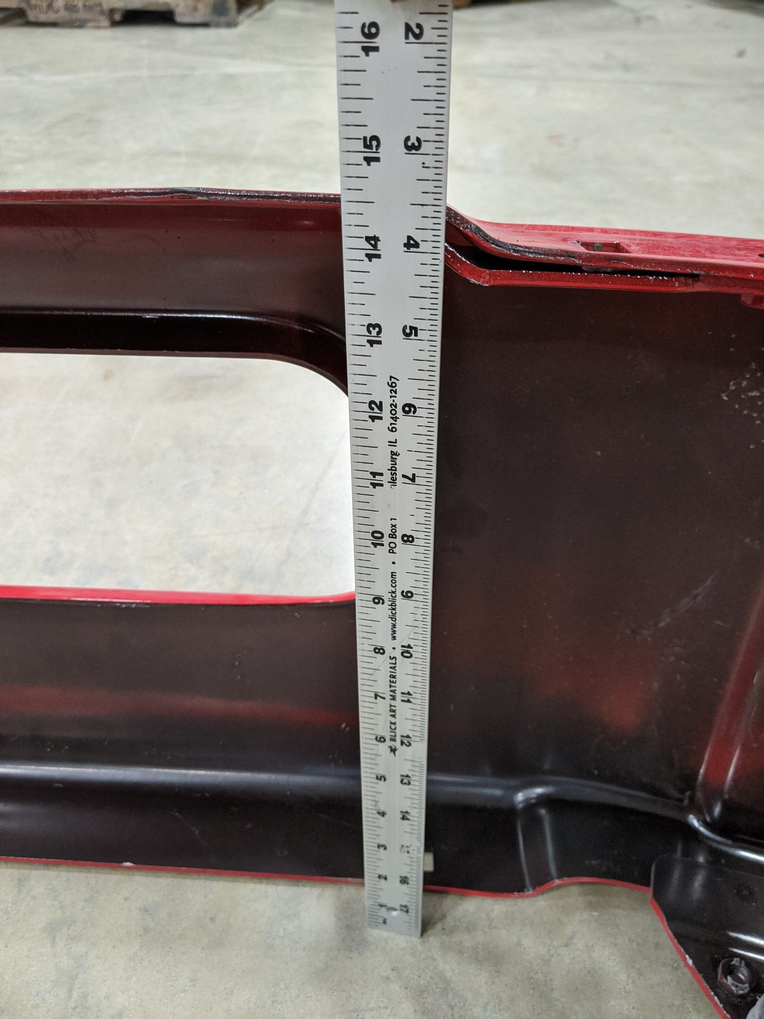 *Bent Bracket* Freightliner M2 Red  w/ License Center Bumper - P/N A21-28177-010 (6742985572438)