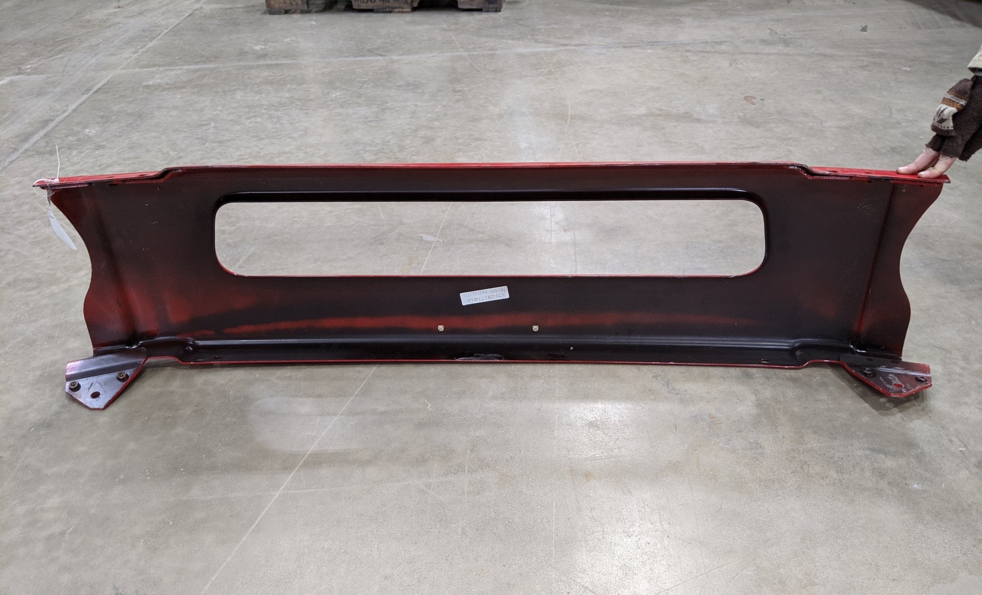 *Bent Bracket* Freightliner M2 Red  w/ License Center Bumper - P/N A21-28177-010 (6742985572438)