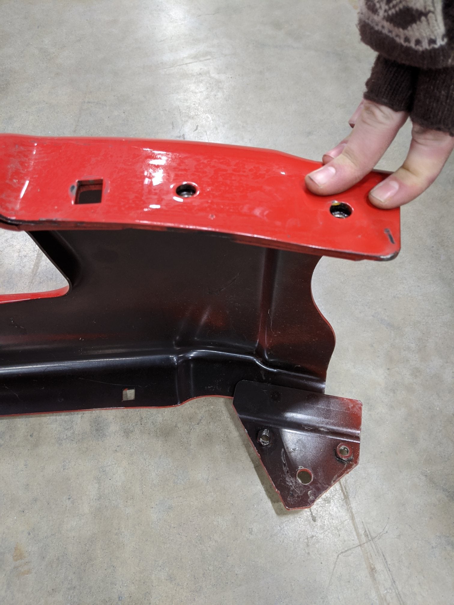 *Bent Bracket* Freightliner M2 Red  w/ License Center Bumper - P/N A21-28177-010 (6742985572438)