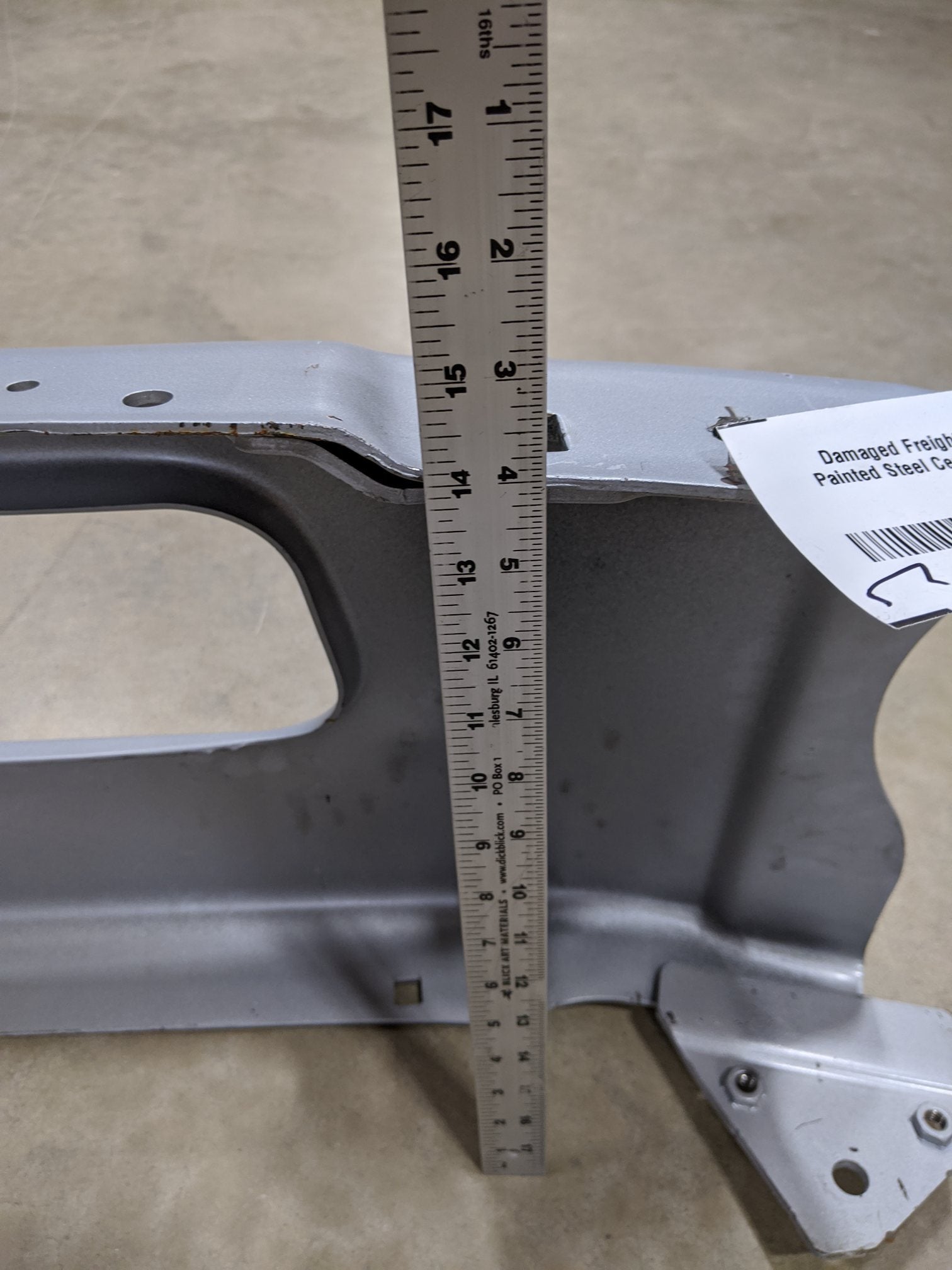 Damaged Freightliner M2 Painted Steel Center Bumper - P/N  A21-28177-007 (4574190010454)