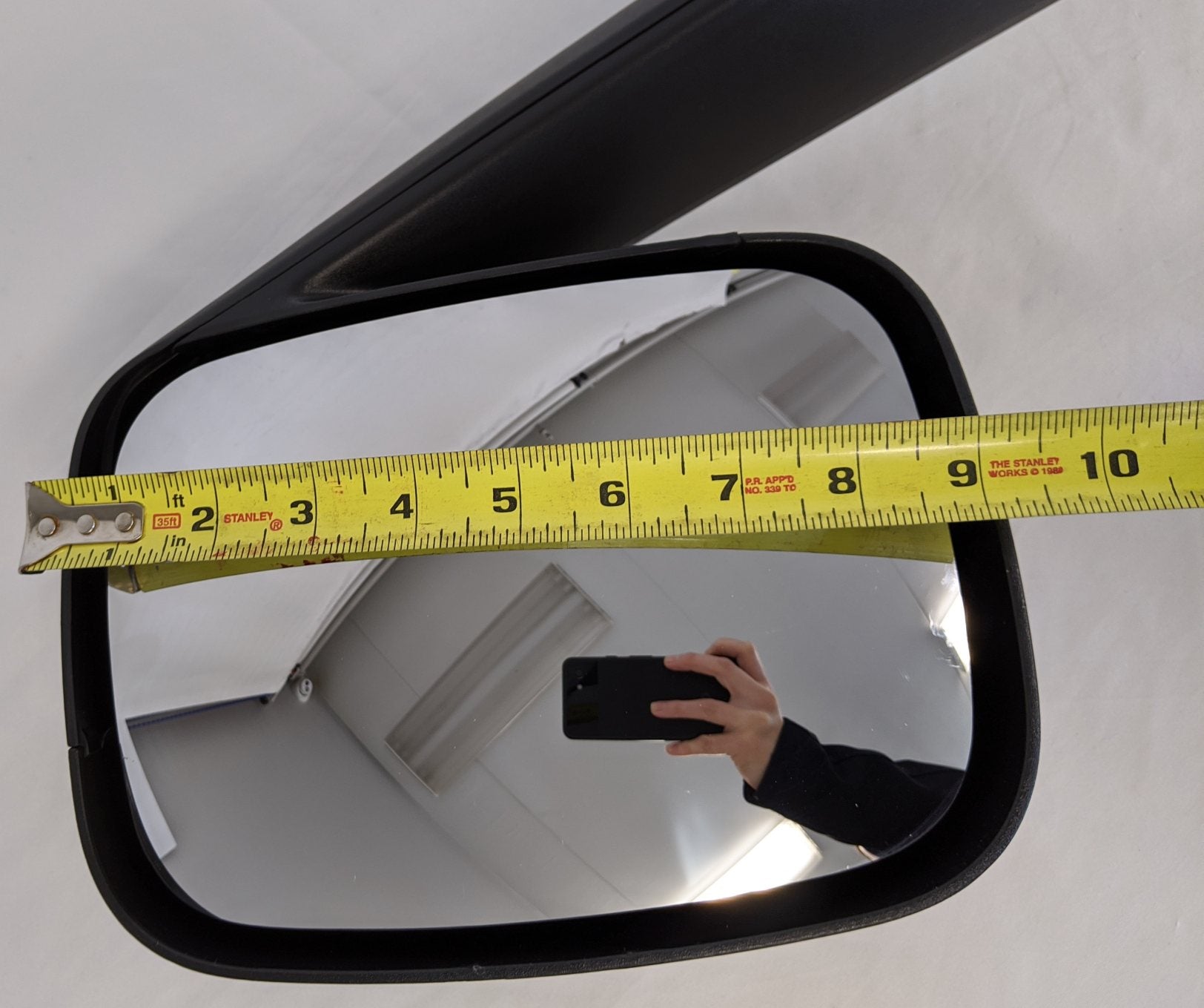 Freightliner Cascadia P4 RH Long Black Convex Hood Mirror - P/N A22-77790-005 (9140074512700)