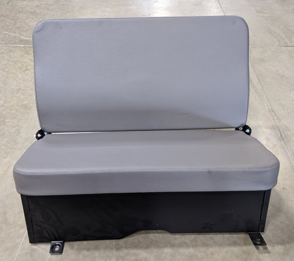 Freightliner M2 Opal Gray Vinyl 2-Man Bench Seat Assembly - P/N C27-00121-009 (9385993273660)