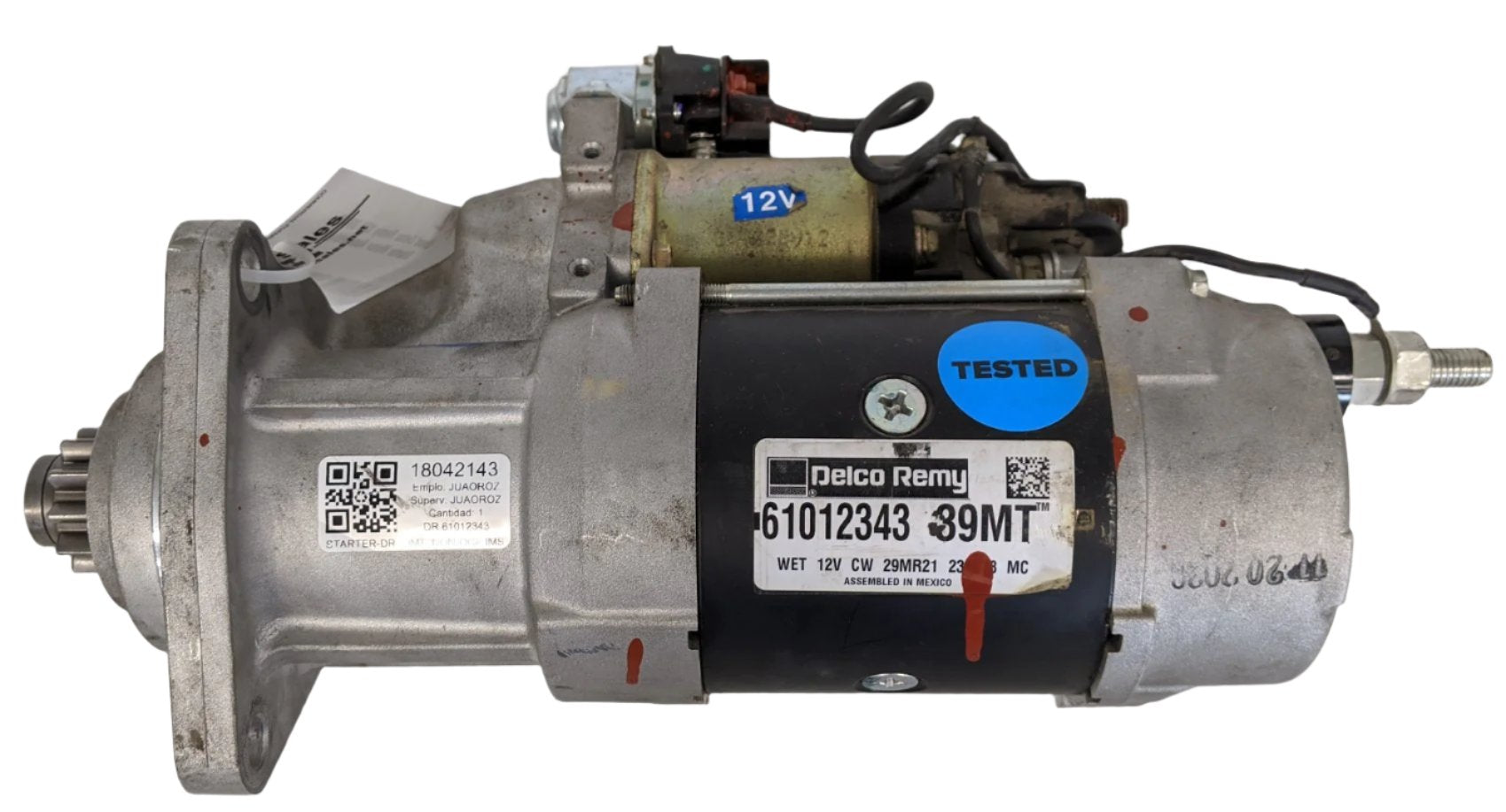 Damaged Delco Remy 12V 39MT Starter Motor Assembly - P/N 61012343 (9621192900924)