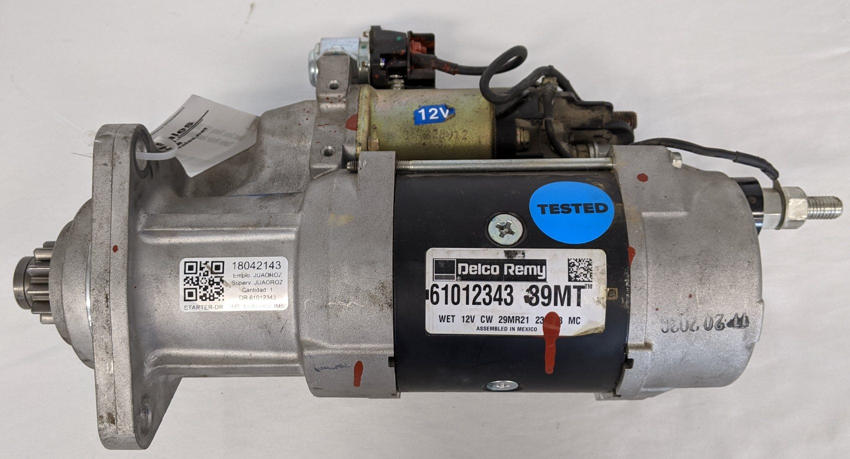 Used Delco Remy 12V 39MT Starter Motor Assembly - P/N 61012343 (6690299314262)