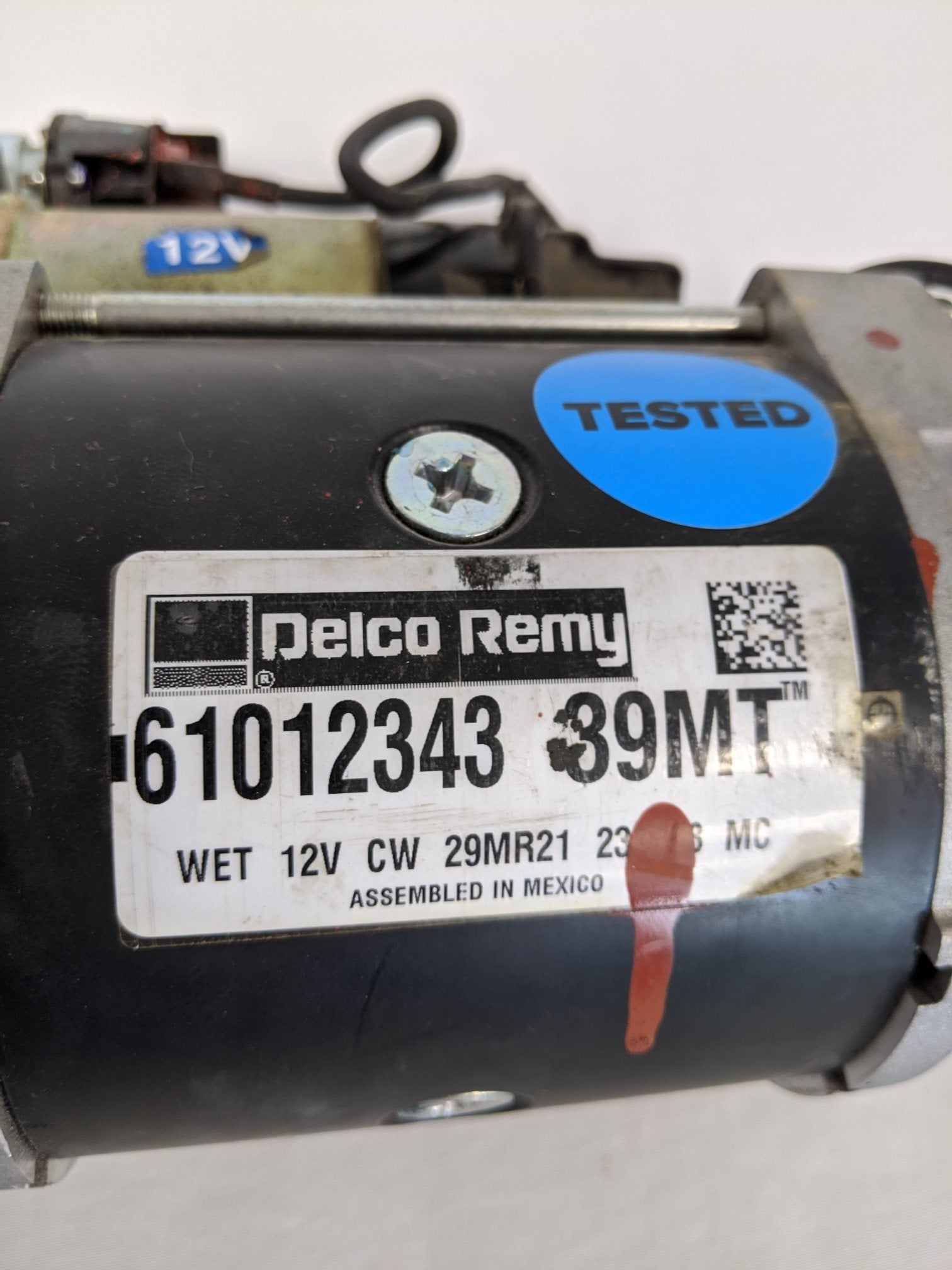 Damaged Delco Remy 12V 39MT Starter Motor Assembly - P/N 61012343 (9621192900924)