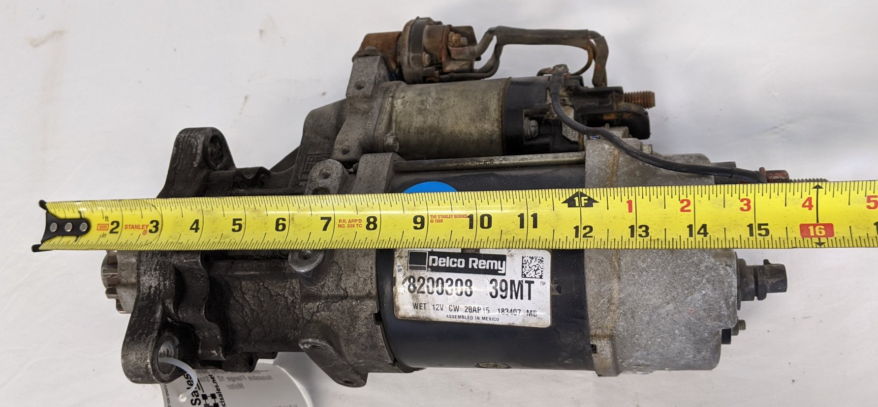 Used Delco Remy 39MT Rotatable Flange 12 V Starter Motor - P/N DR 8200308 (9627033469244)