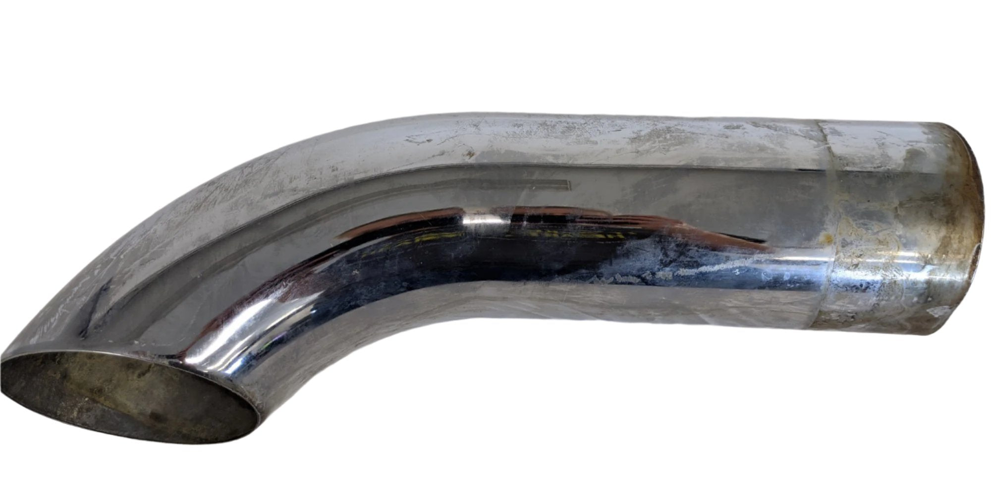 Used Freightliner 5" Polished SS Curved Exhaust Pipe Stack - P/N 04-31798-020 (9627387789628)