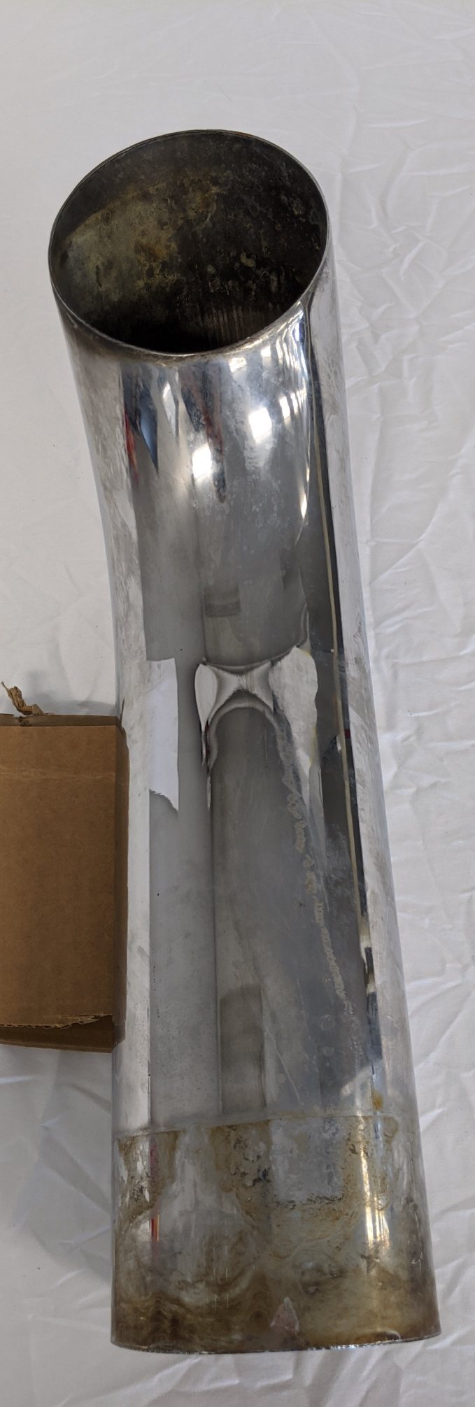 Used Freightliner 5" Polished SS Curved Exhaust Pipe Stack - P/N 04-31798-020 (9627387789628)