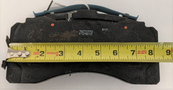 Single Bendix Air Brake Pad - P/N  K129272 (6610828853334)