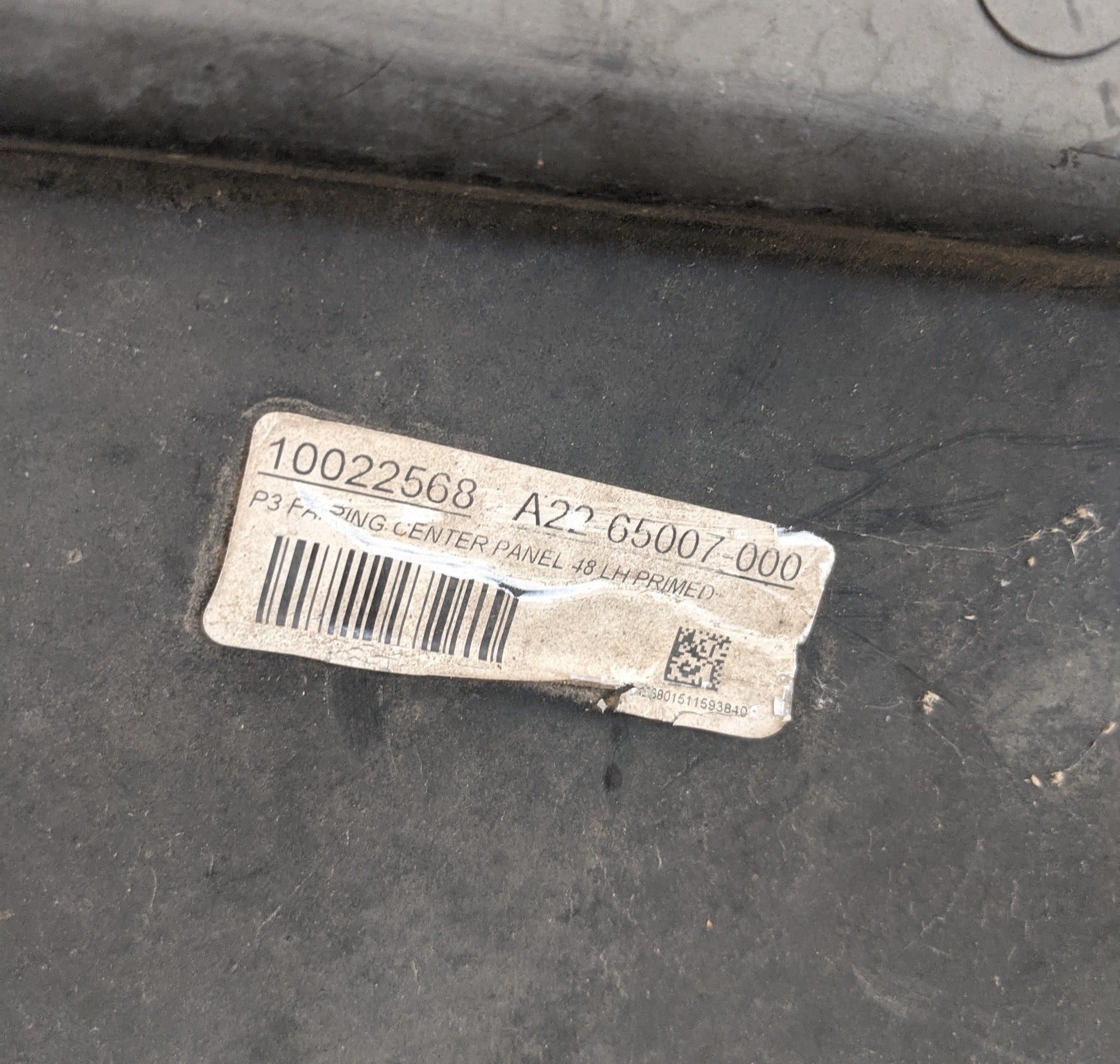 Damaged LH Center Air Chassis Faring - P/N  A22-65007-000 (8755112509756)