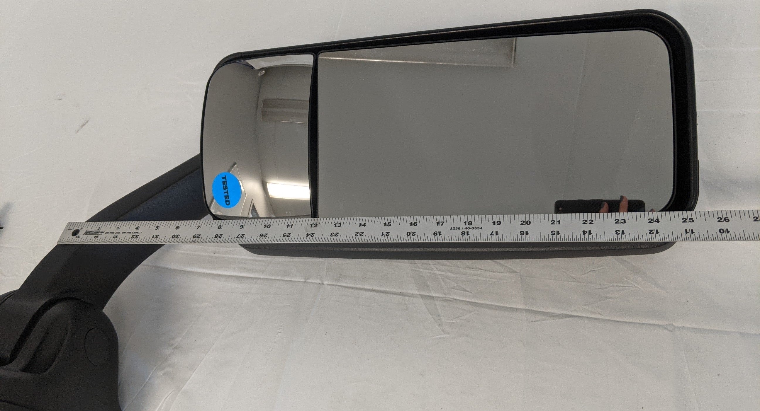 Freightliner P3 LH Black Rearview Mirror Assembly - P/N  A22-69637-014 (8336675111228)