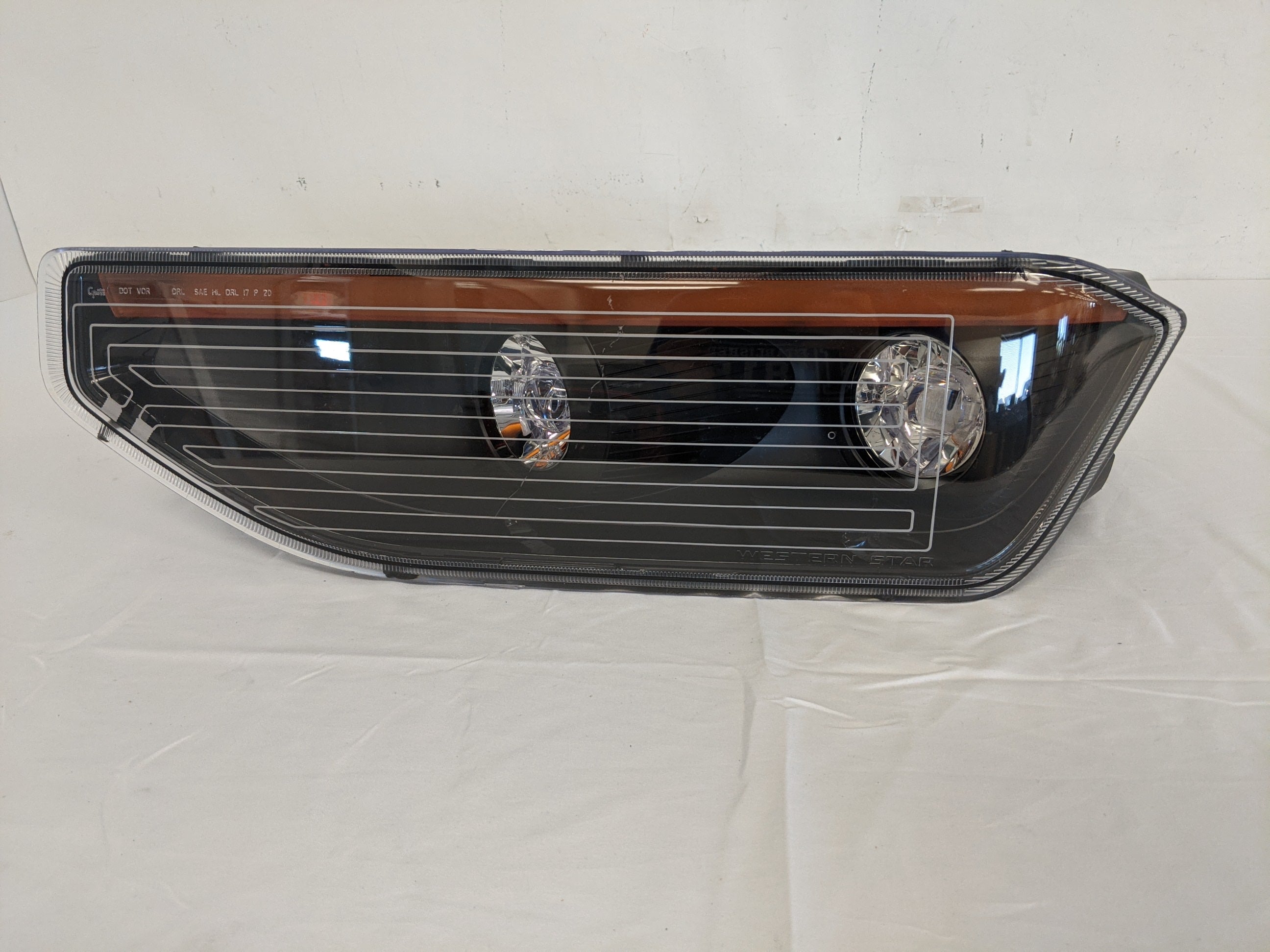 Used Western Star LH  Heated Amber LED Headlamp - P/N: A66-22327-006 (8343943643452)