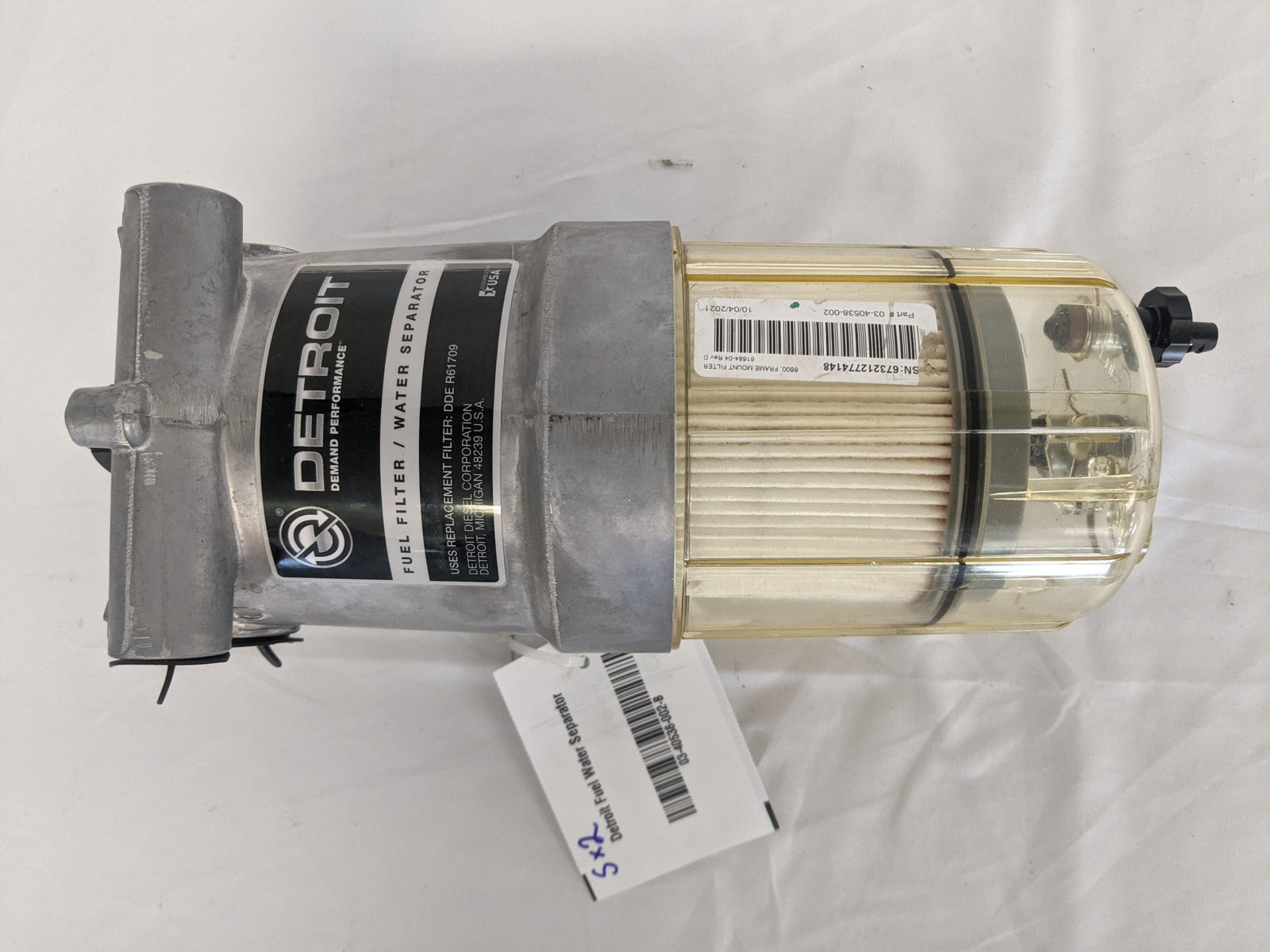 Freightliner Detroit Diesel Fuel Water Separator P/N 0340538002