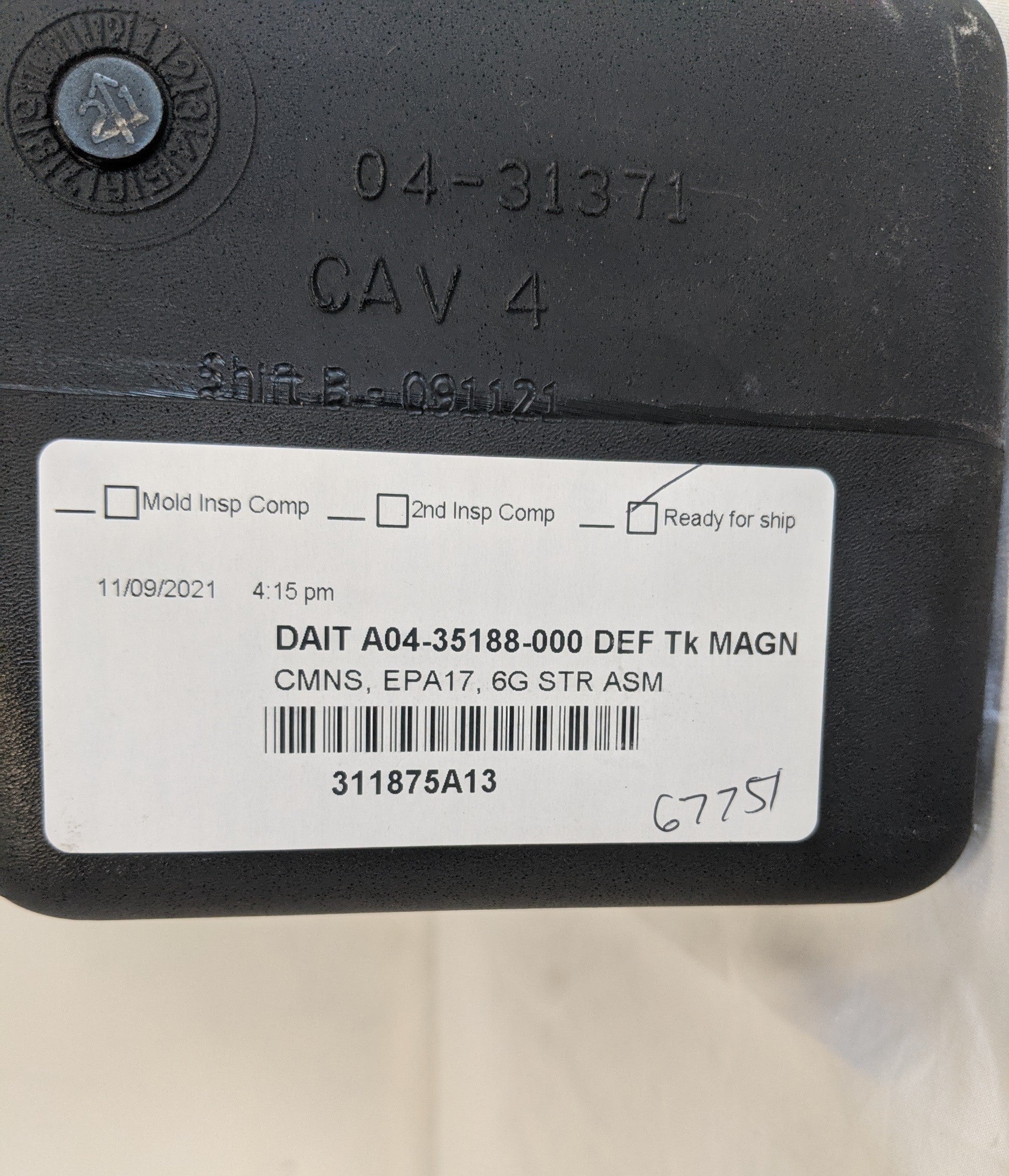 Cummins DEF Tank 04-31371-000 & Header 04-36002-000 - A04