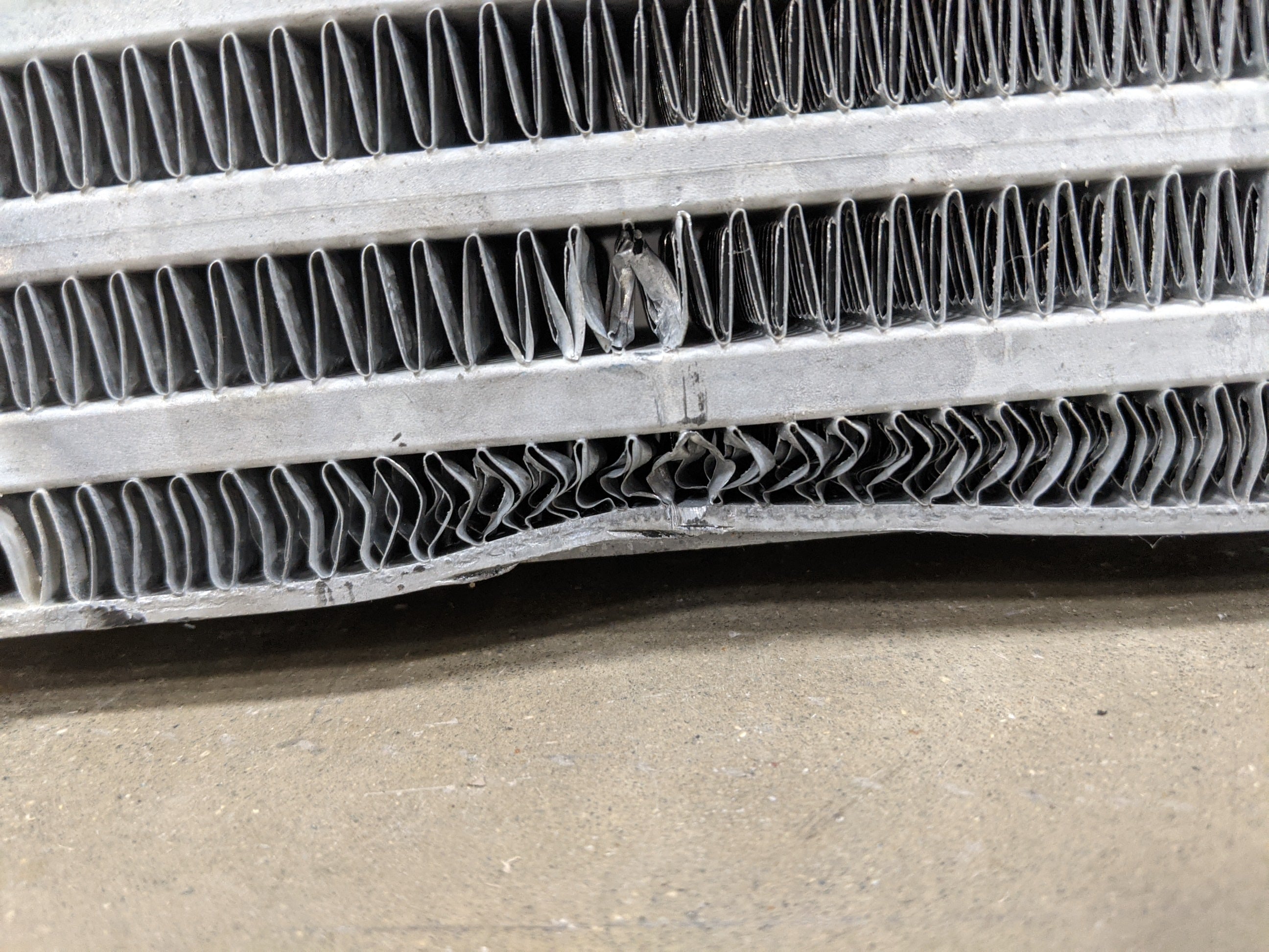 Damaged Freightliner M2 28 5/8" x 21 7/8" 27T Charge Air Cooler  - P/N  01-32211-000 (8418425897276)