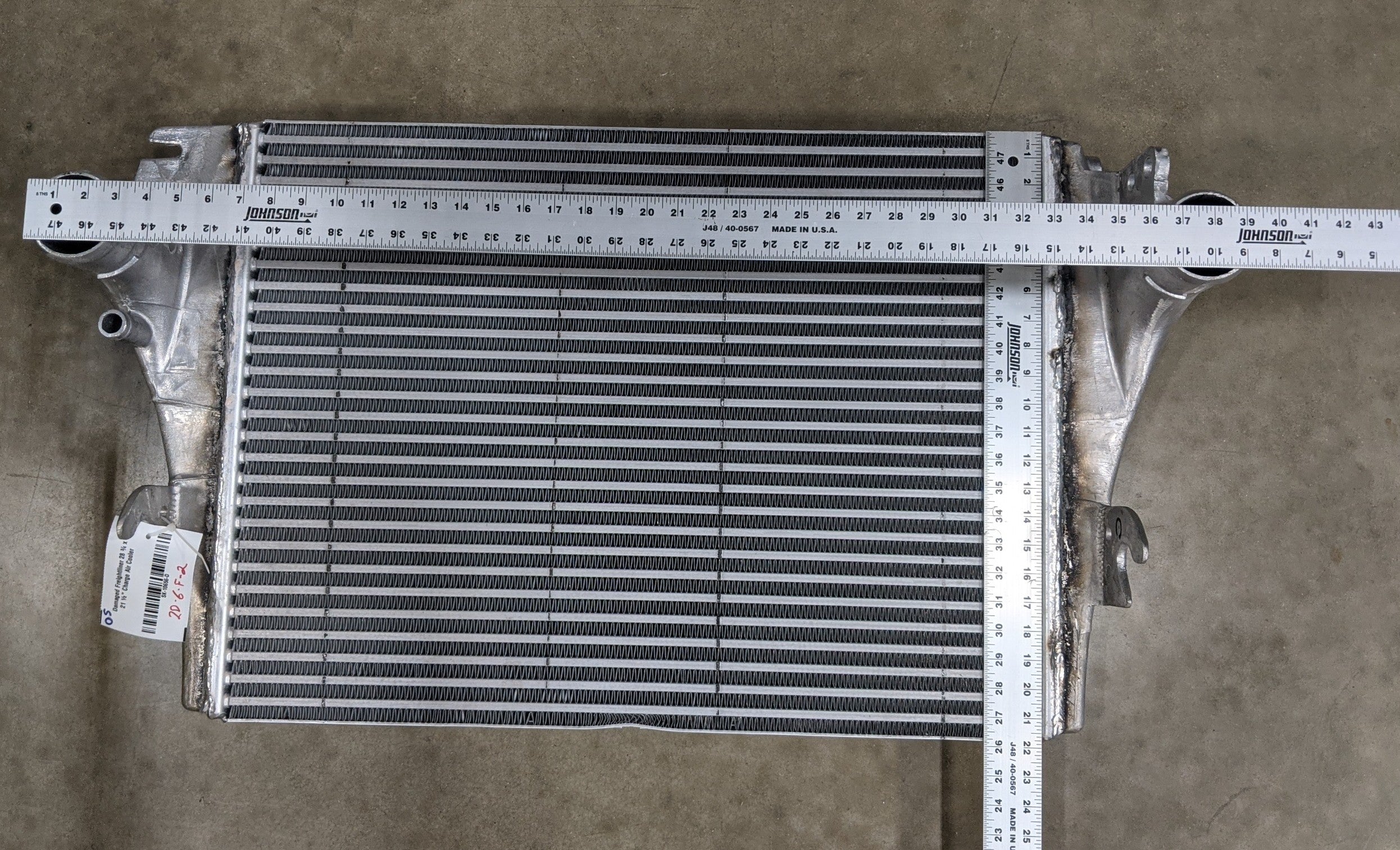 Damaged Freightliner 28 ¾ x 21 ½" Charge Air Cooler - P/N 01-33030-000, CE257001 (8421791859004)