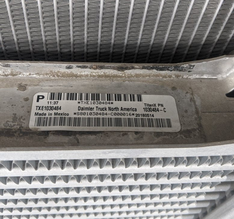 Damaged Freightliner M2 25 ¾" x 25 1/8" Charge Air Cooler - P/N: TXE 1030484C (8443403665724)