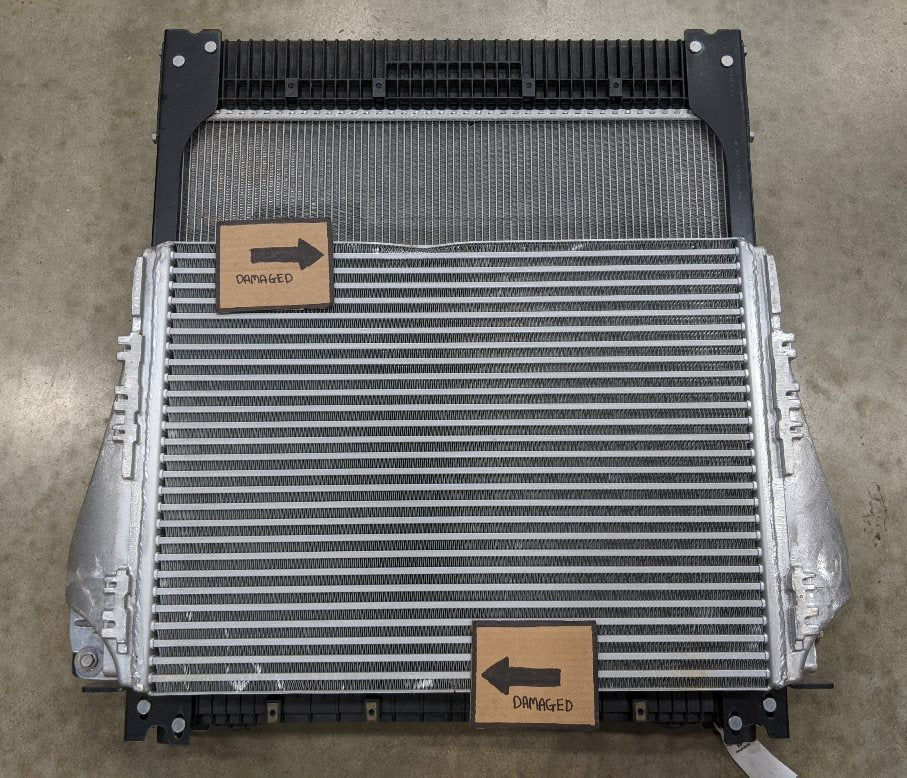 Damaged Freightliner M2 CAC - 01-32211-000 & Radiator Assy - P/N  A05-30693-000 (8475064074556)