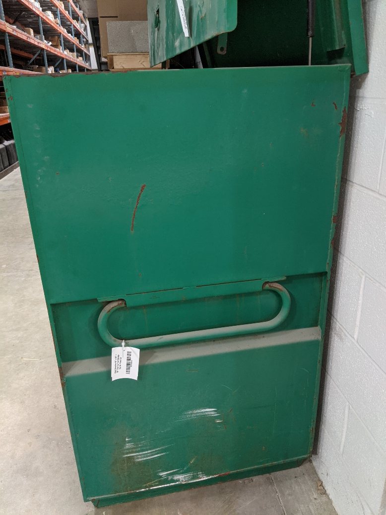 Used Greenlee 48" x 60" x 30" Flat Top Tool Storage Box W/ Piano Lid - P/N  4860 (4503572414550)