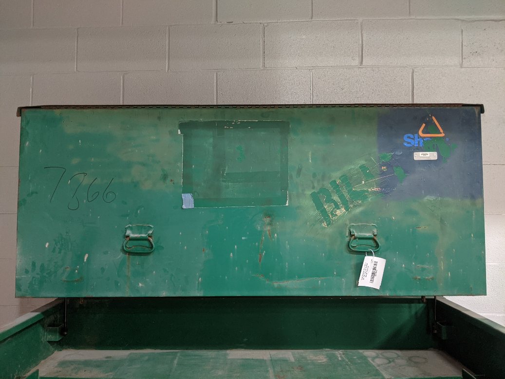 Used Greenlee 48" x 60" x 30" Flat Top Tool Storage Box W/ Piano Lid - P/N  4860 (4503572414550)