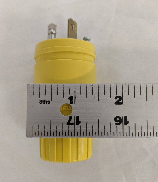 *Set Of 2* Hubbell Yellow Watertight Straight Blade Plug - P/N: HBL14W33 (8534406988092)