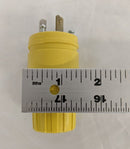 *Set Of 2* Hubbell Yellow Watertight Straight Blade Plug - P/N: HBL14W33 (8534406988092)